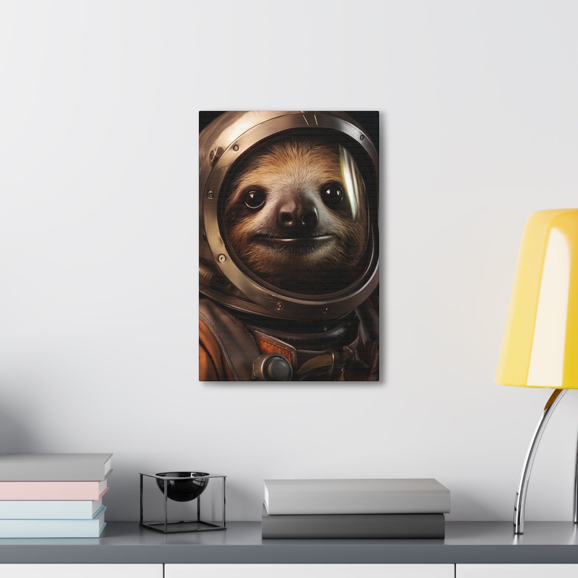 AstroSloth 2 Canvas Wall Art - SynthFrame