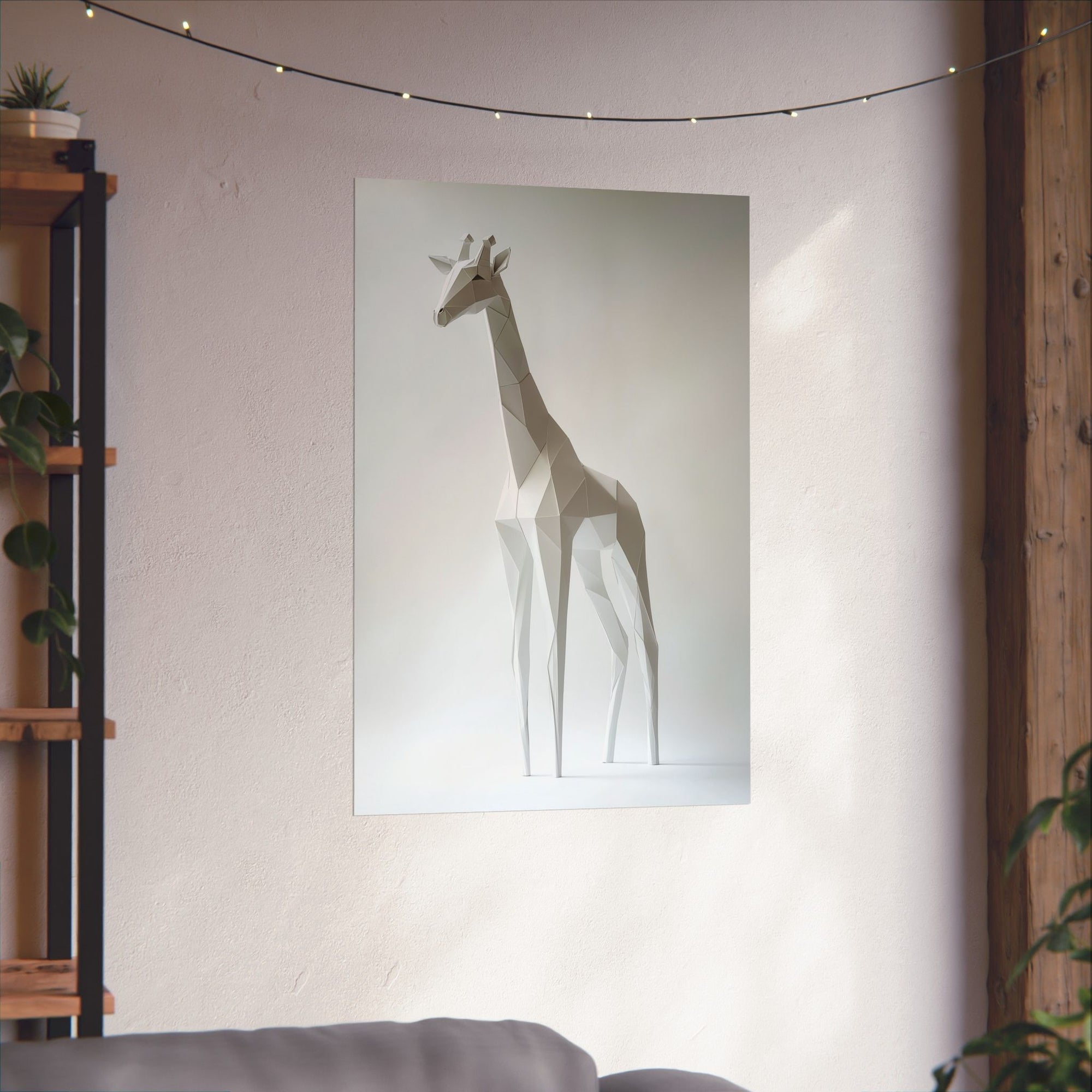 Folded Giraffe Poster