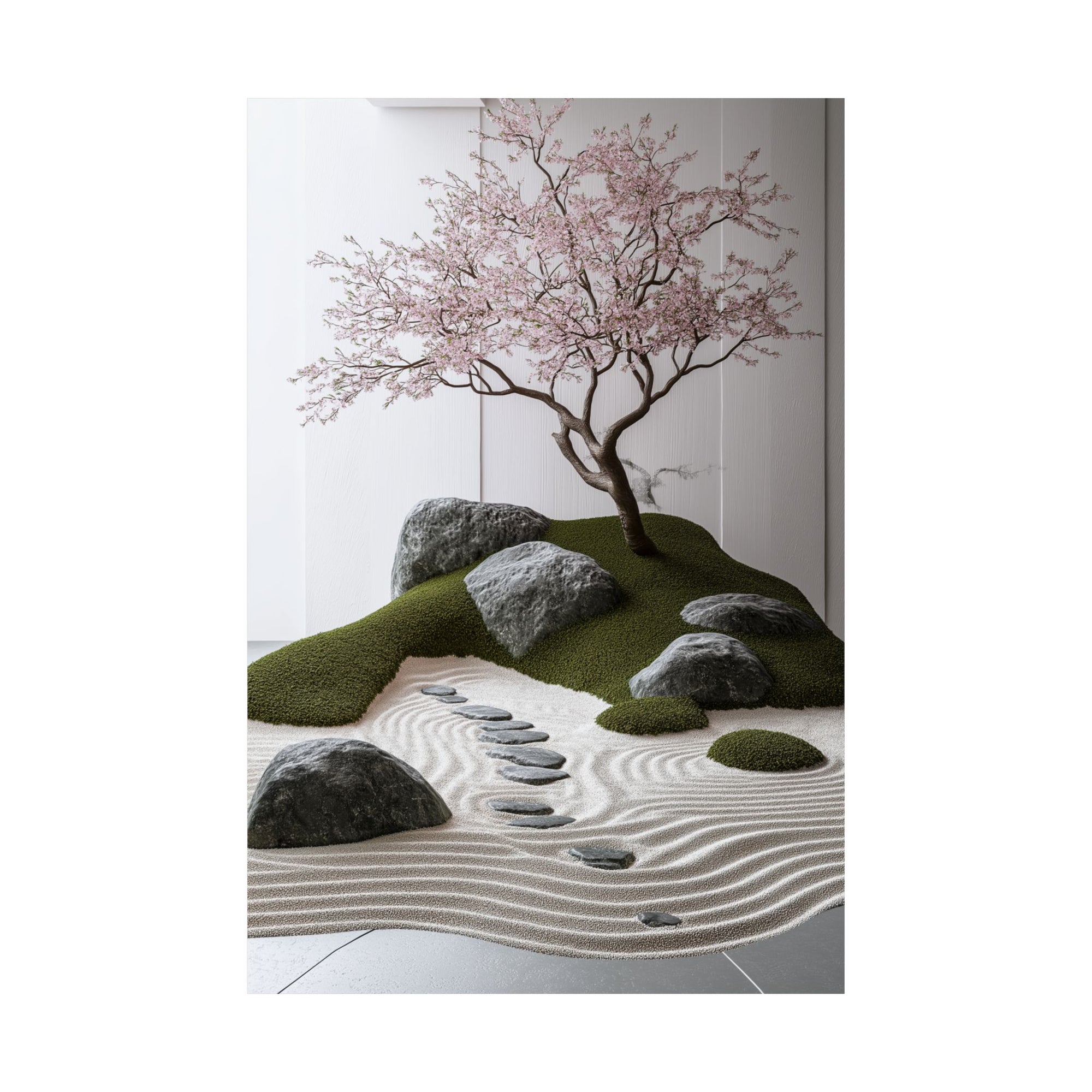 Zen Japanese Garden Poster Wall Art - SynthFrame