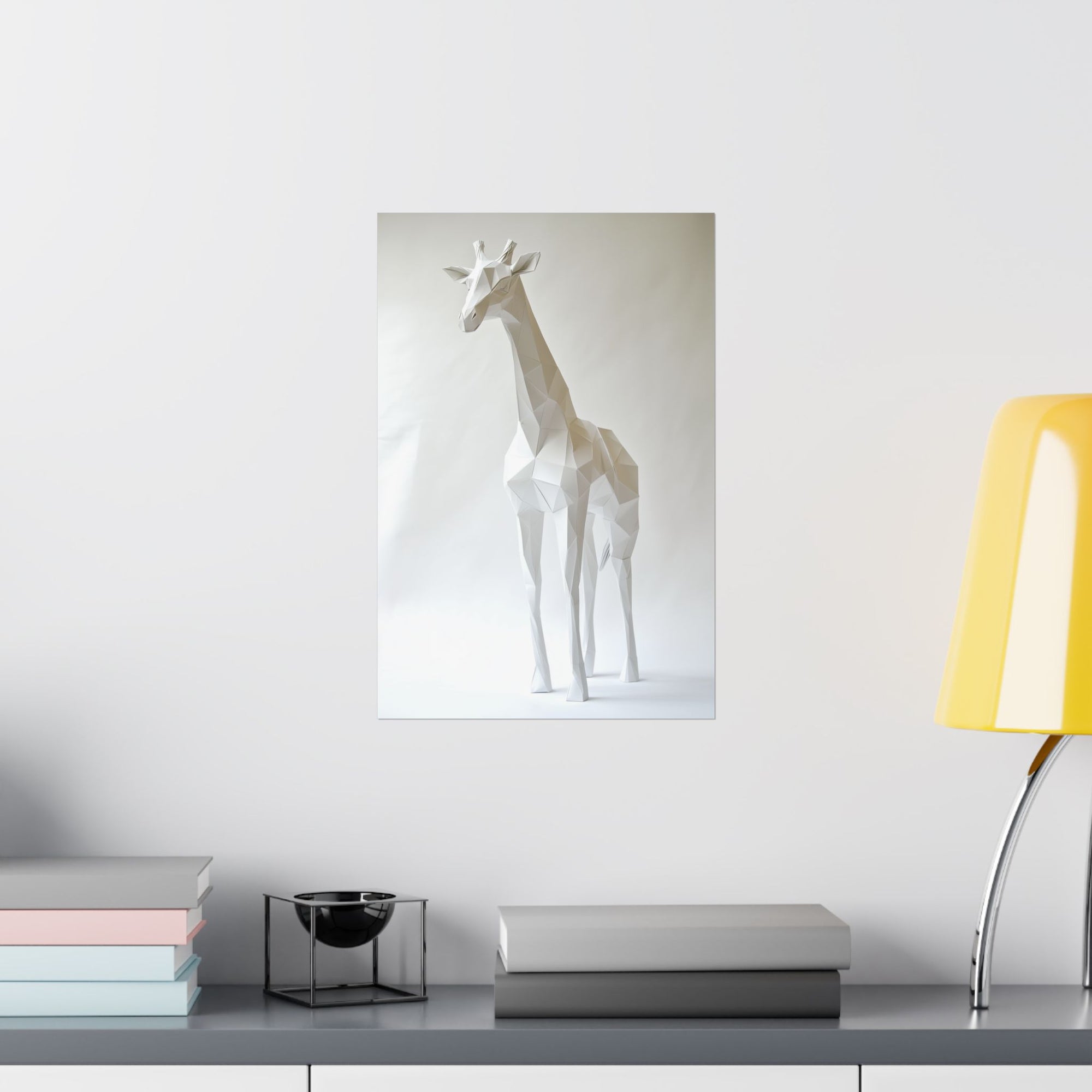 Folded Giraffe Poster