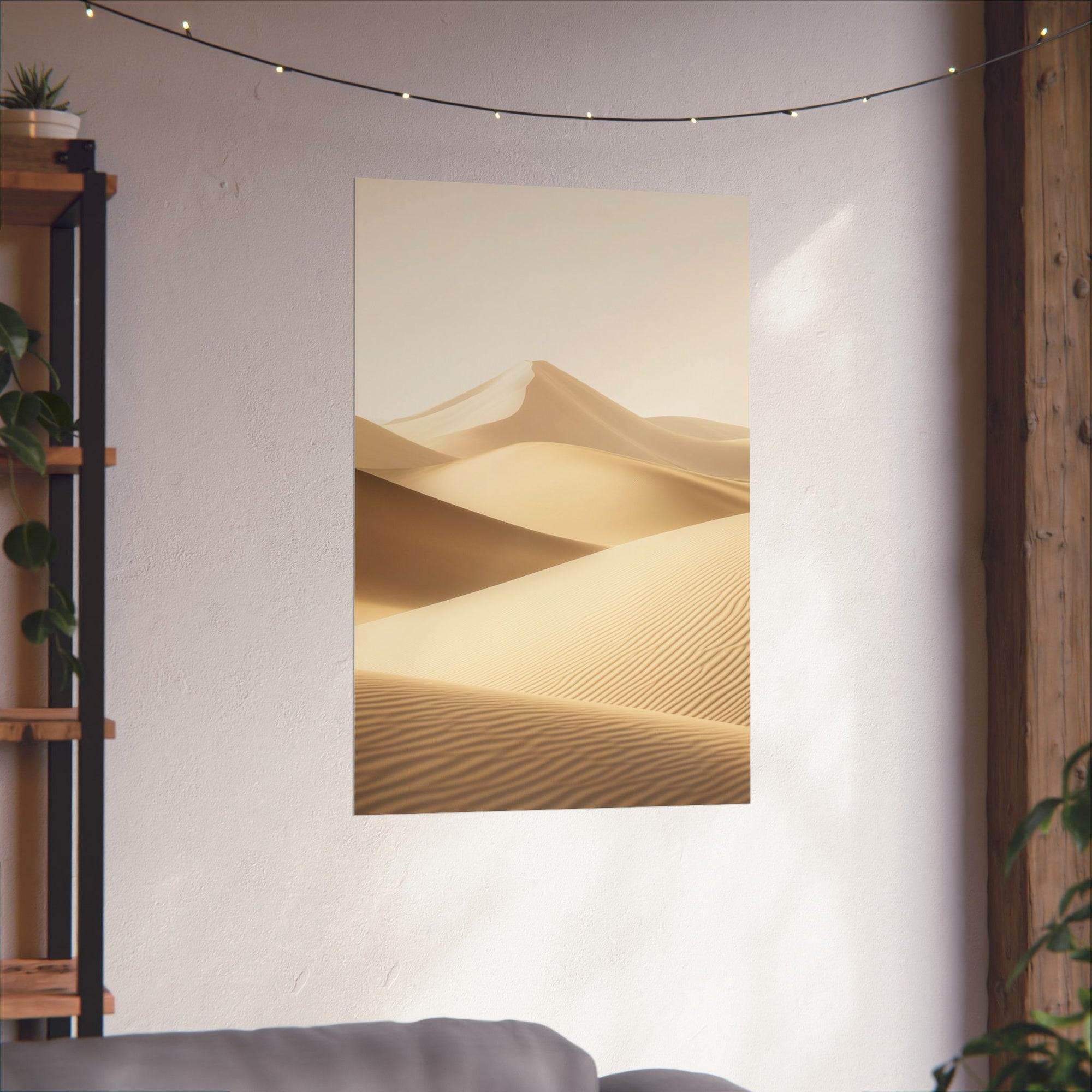 Minimalist Desert Dunes Poster Wall Art - SynthFrame