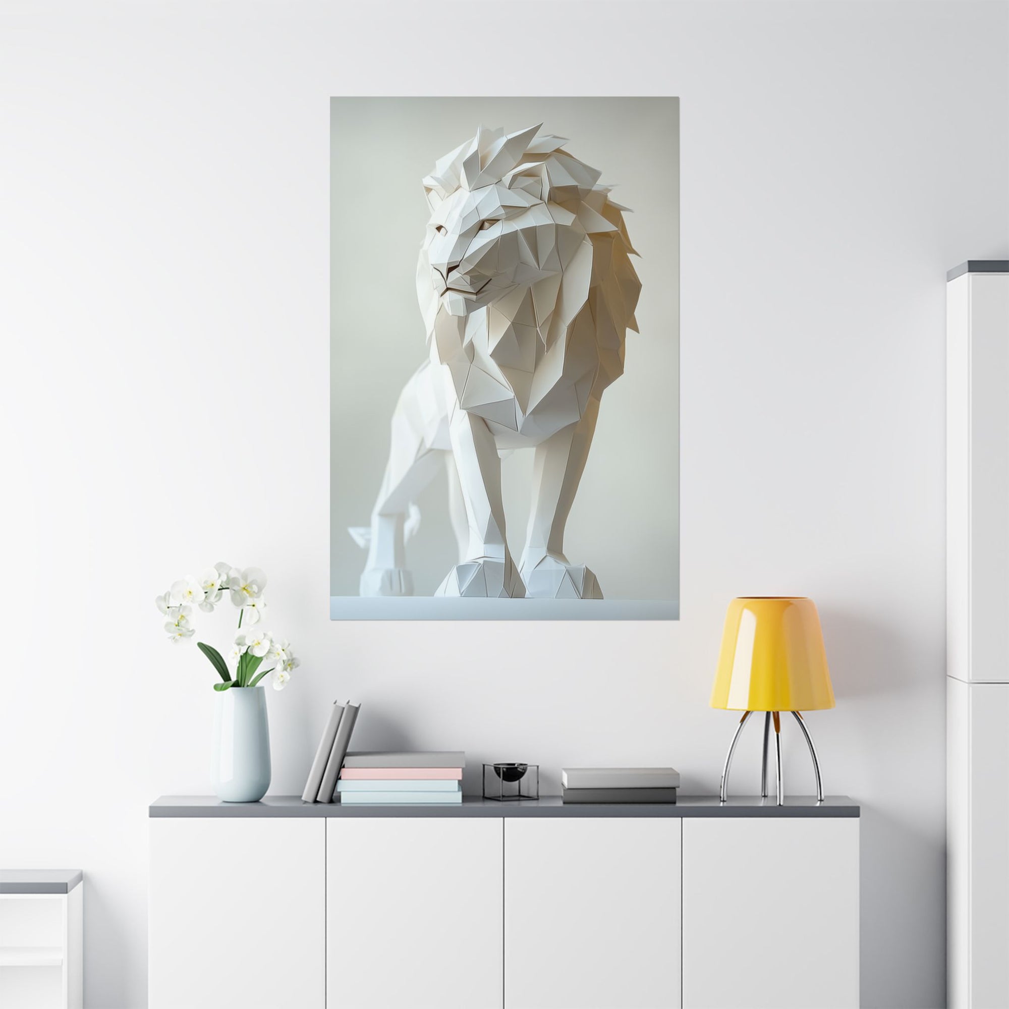 Folded Lion Poster