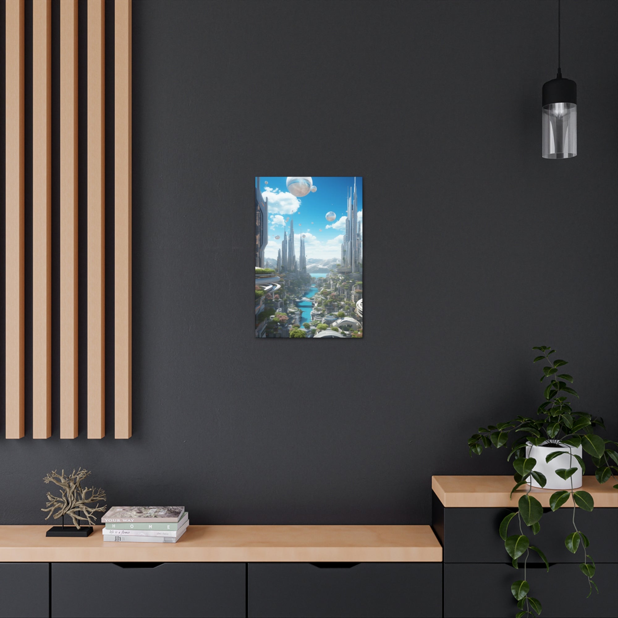 Futuristic Eco City 5 Canvas Wall Art - SynthFrame