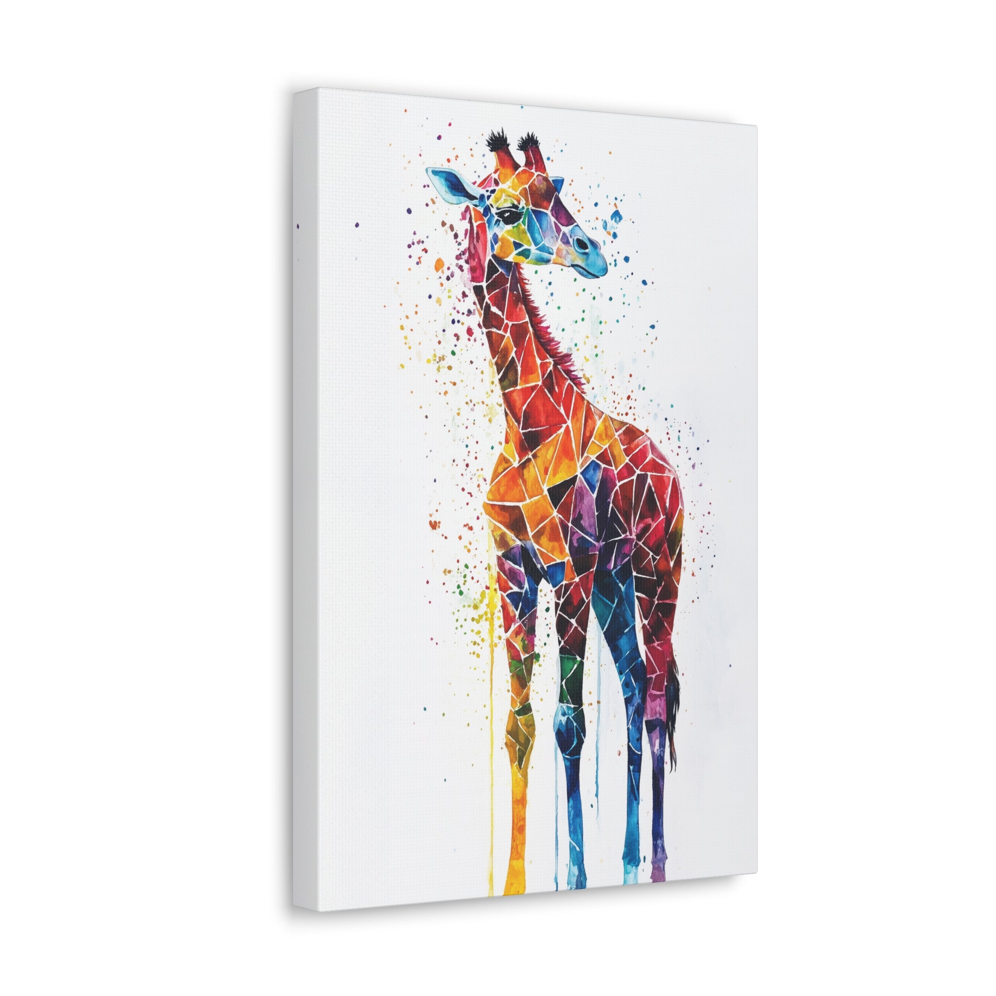 Watercolor Giraffe Canvas Wall Art - SynthFrame