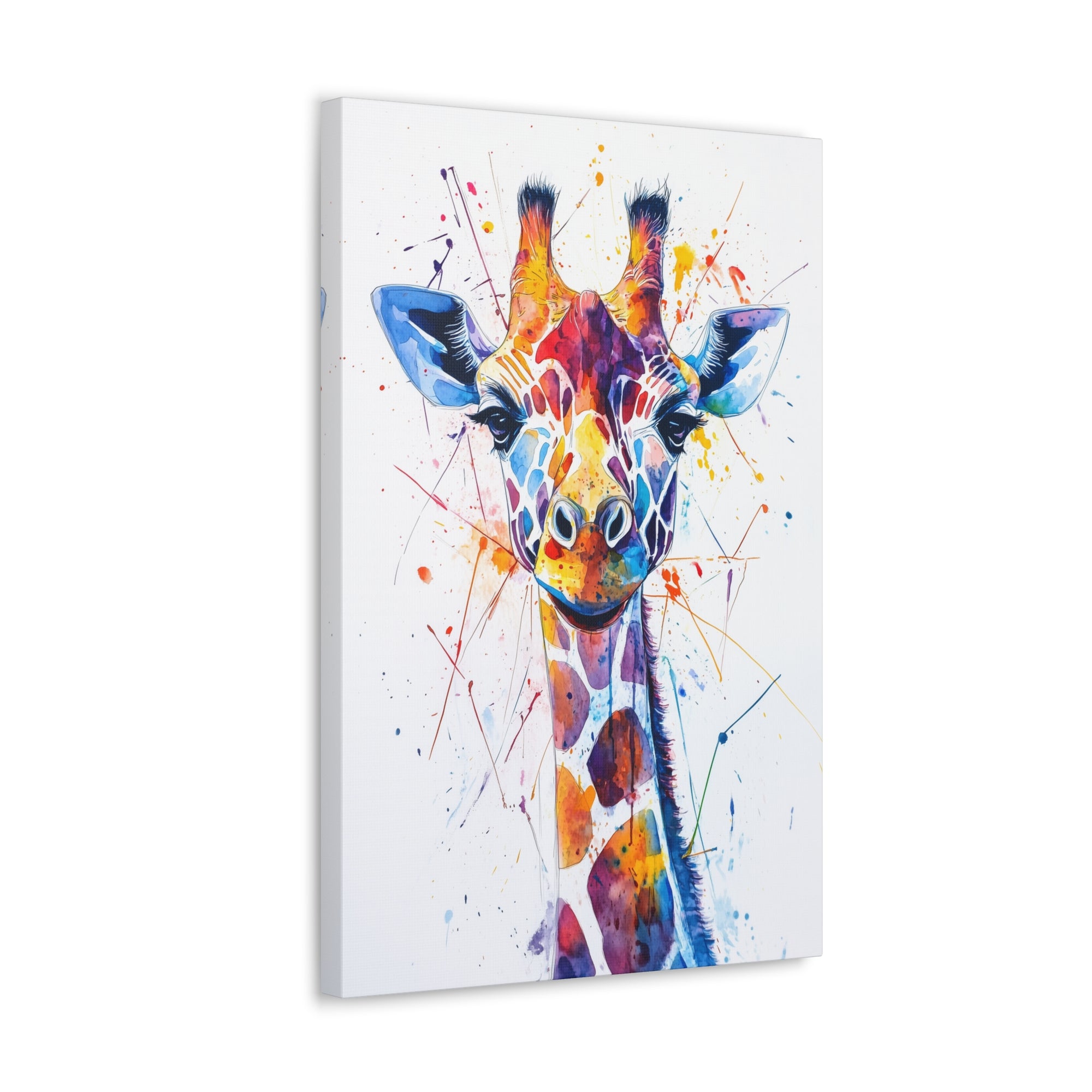 Watercolor Giraffe Canvas Wall Art - SynthFrame