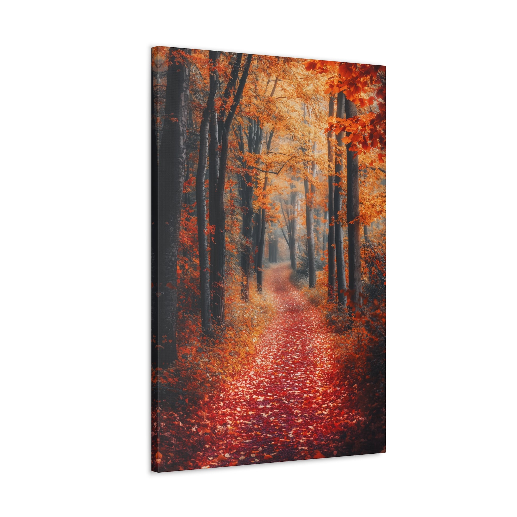 Autumn Forest Path Canvas Wall Art - SynthFrame