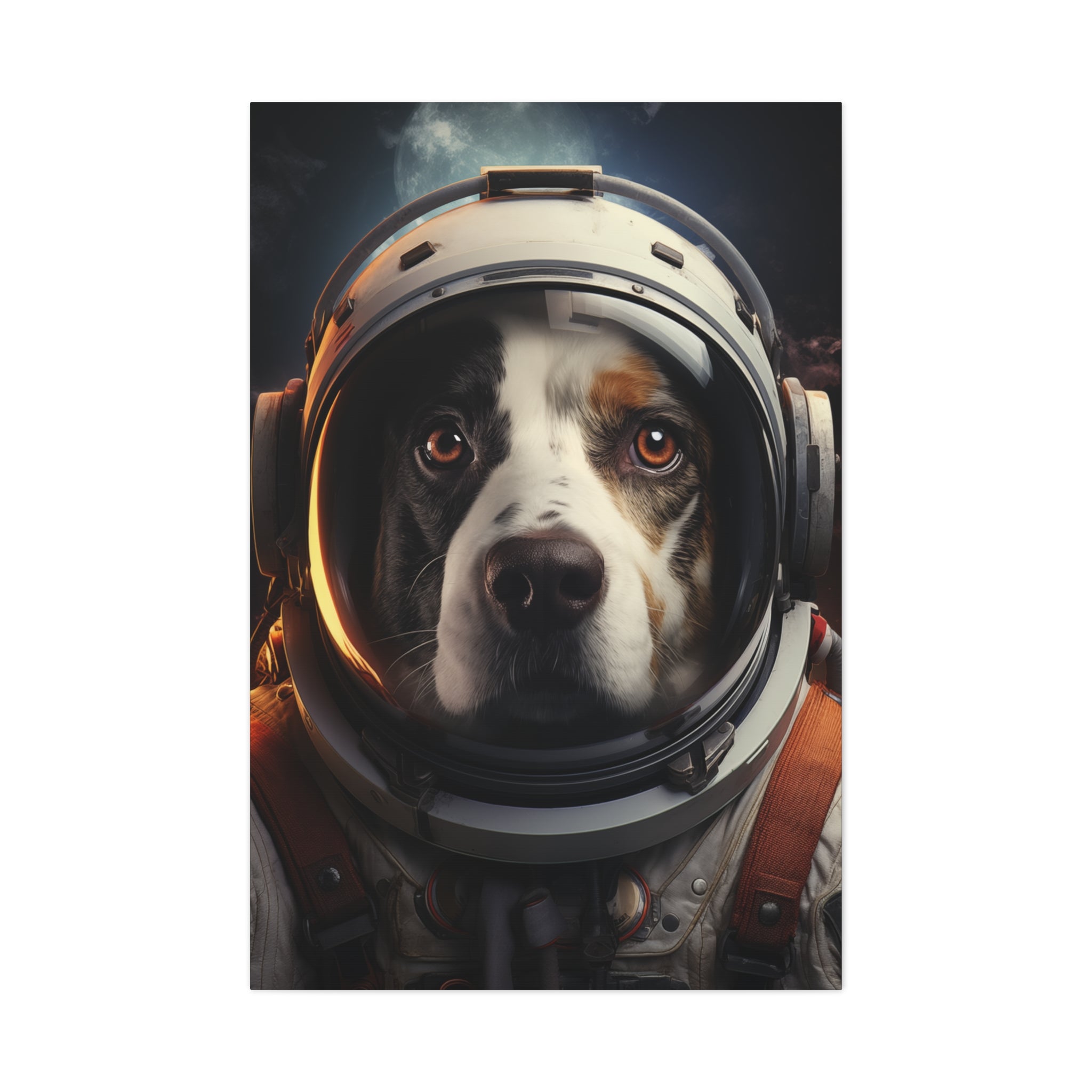 AstroDog 2 Canvas Wall Art - SynthFrame