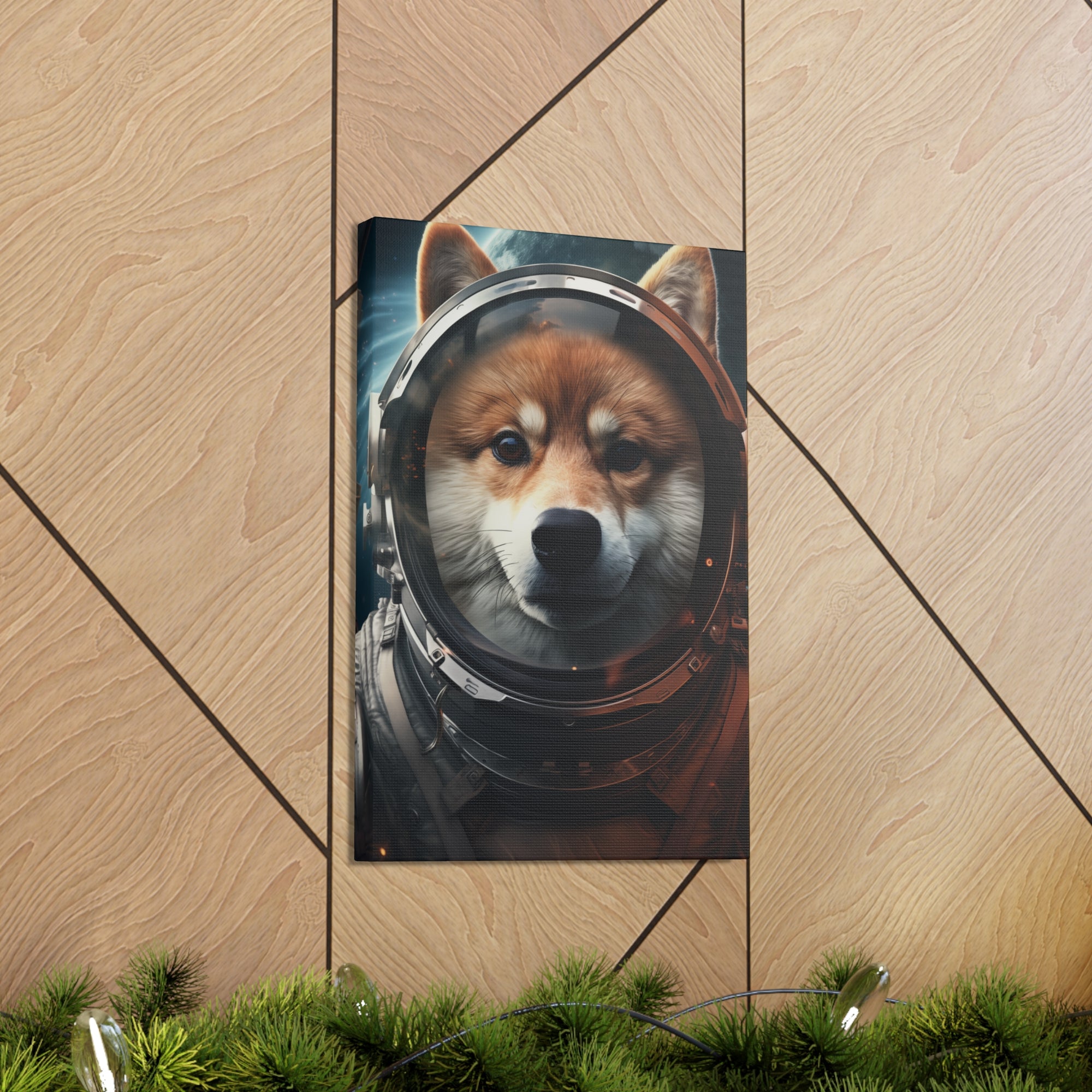 AstroDog 2 Canvas Wall Art - SynthFrame