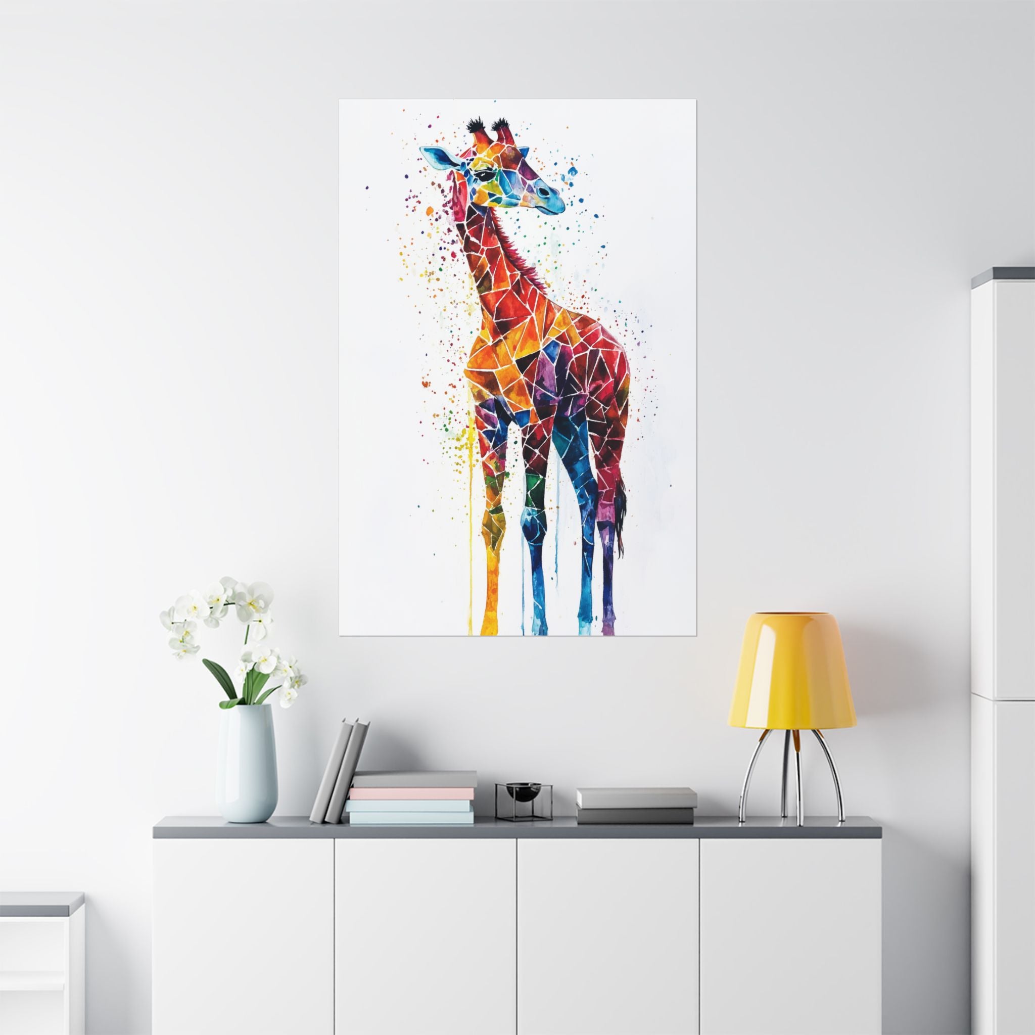 Watercolor Giraffe Poster