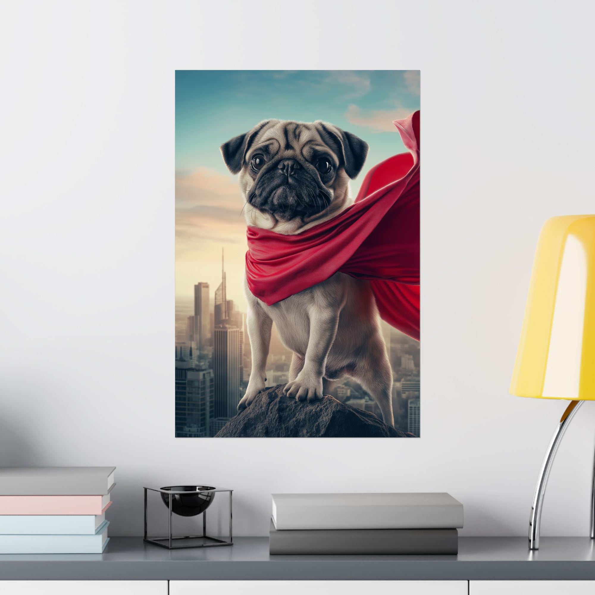 Superhero Pug Poster