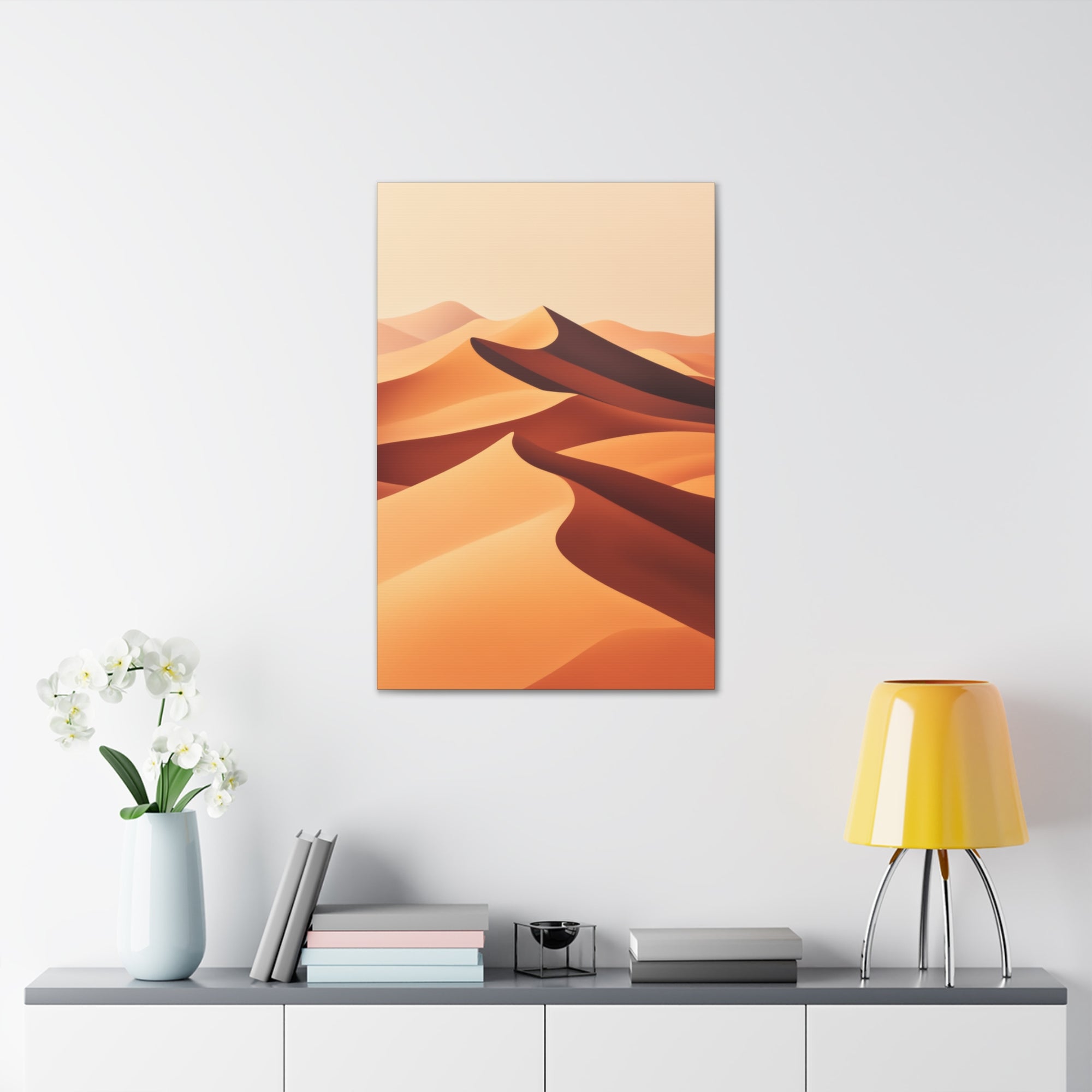 Minimalist Desert Dunes Canvas Wall Art - SynthFrame