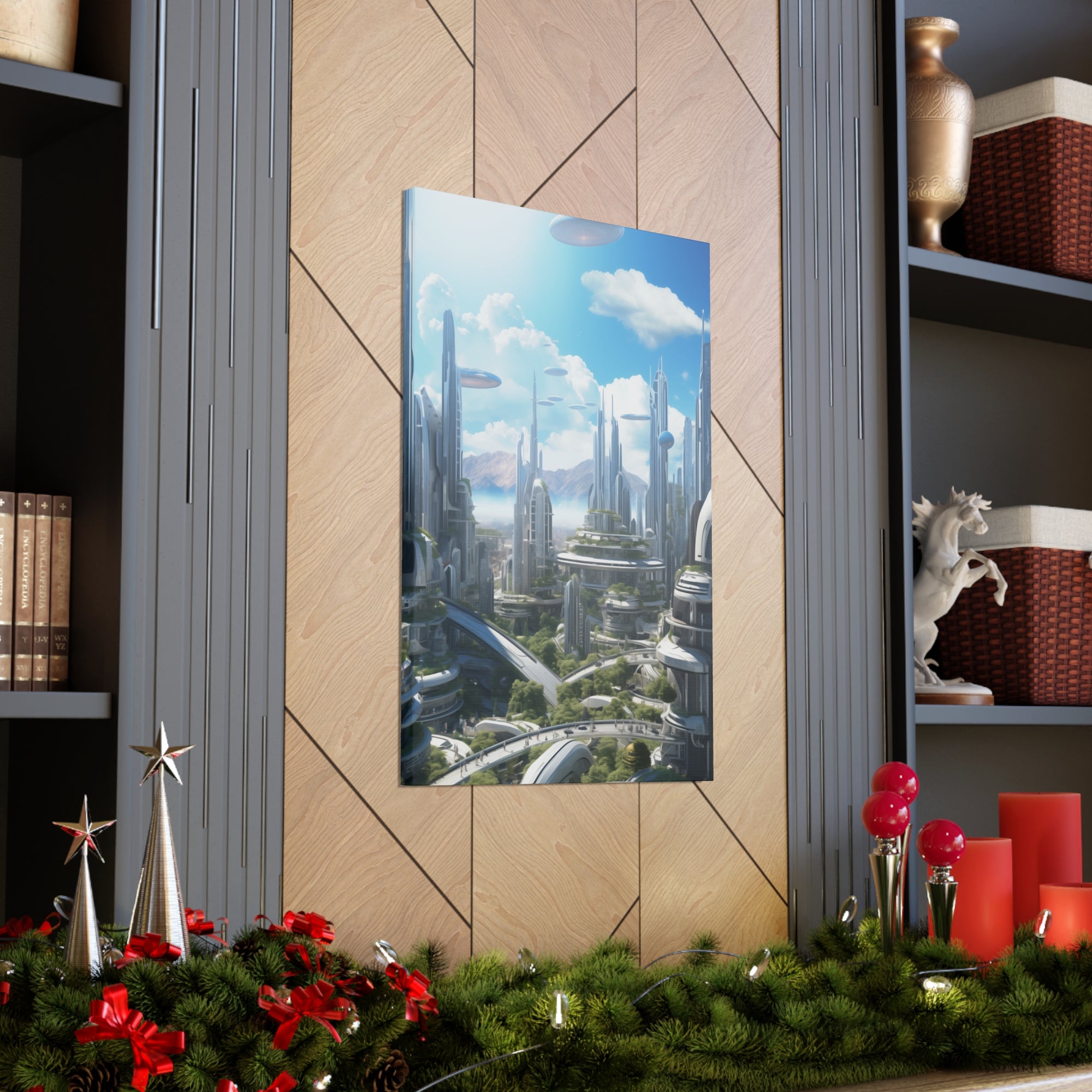 Futuristic Eco City 7 Canvas Wall Art - SynthFrame