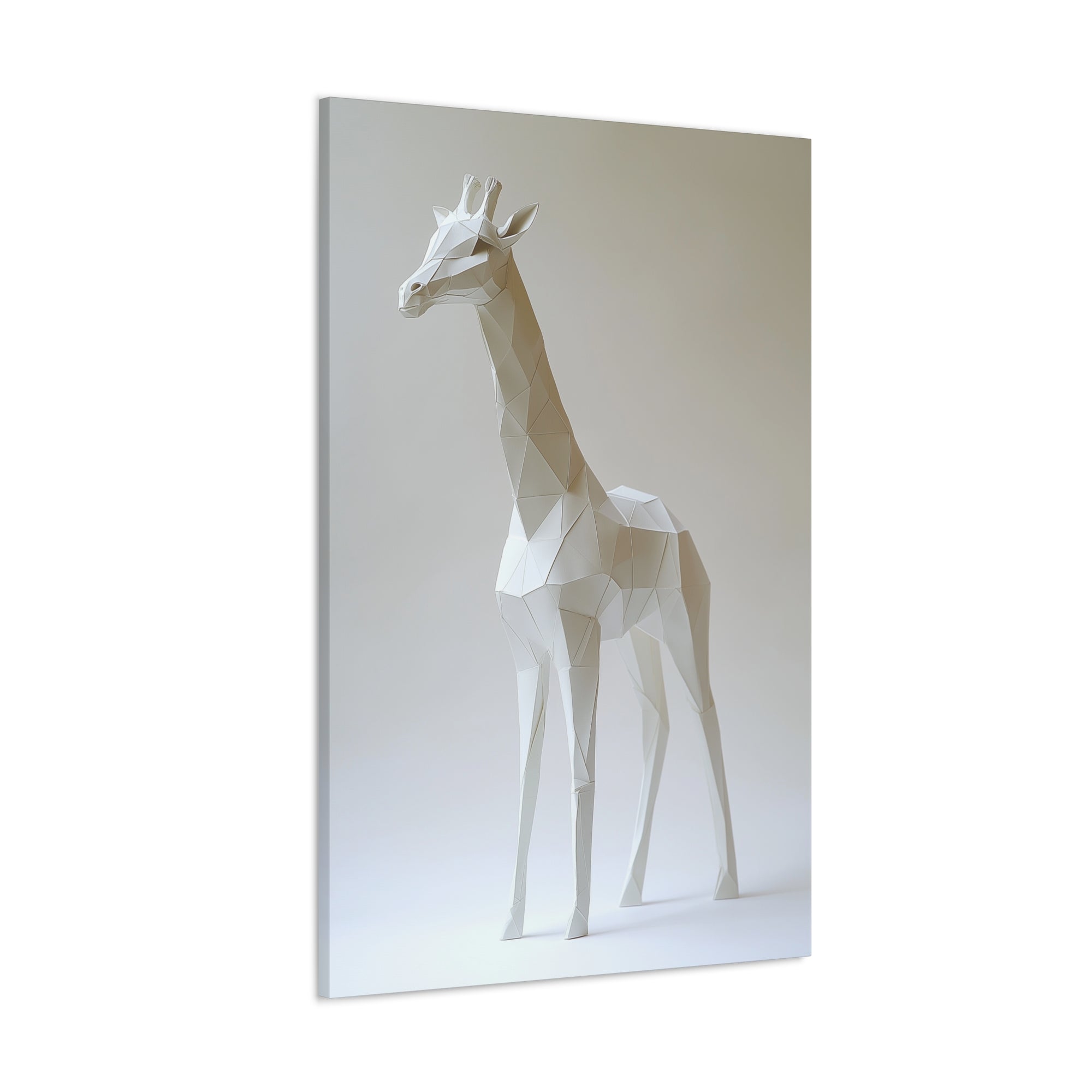 Folded Giraffe Canvas Wall Art - SynthFrame