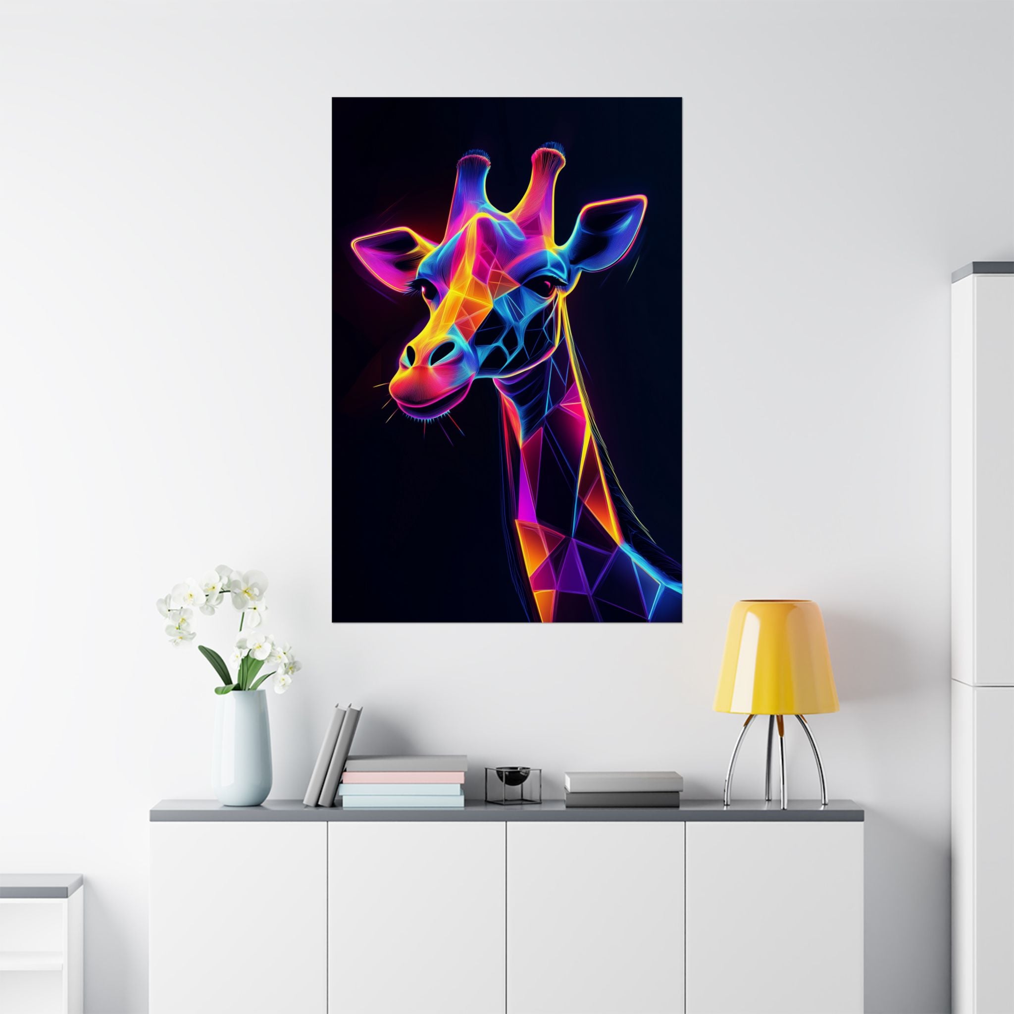 Neon Giraffe Poster