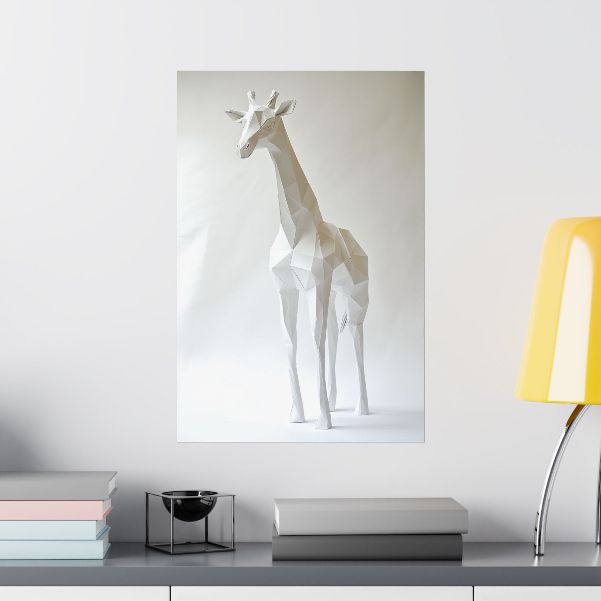 Folded Giraffe Poster