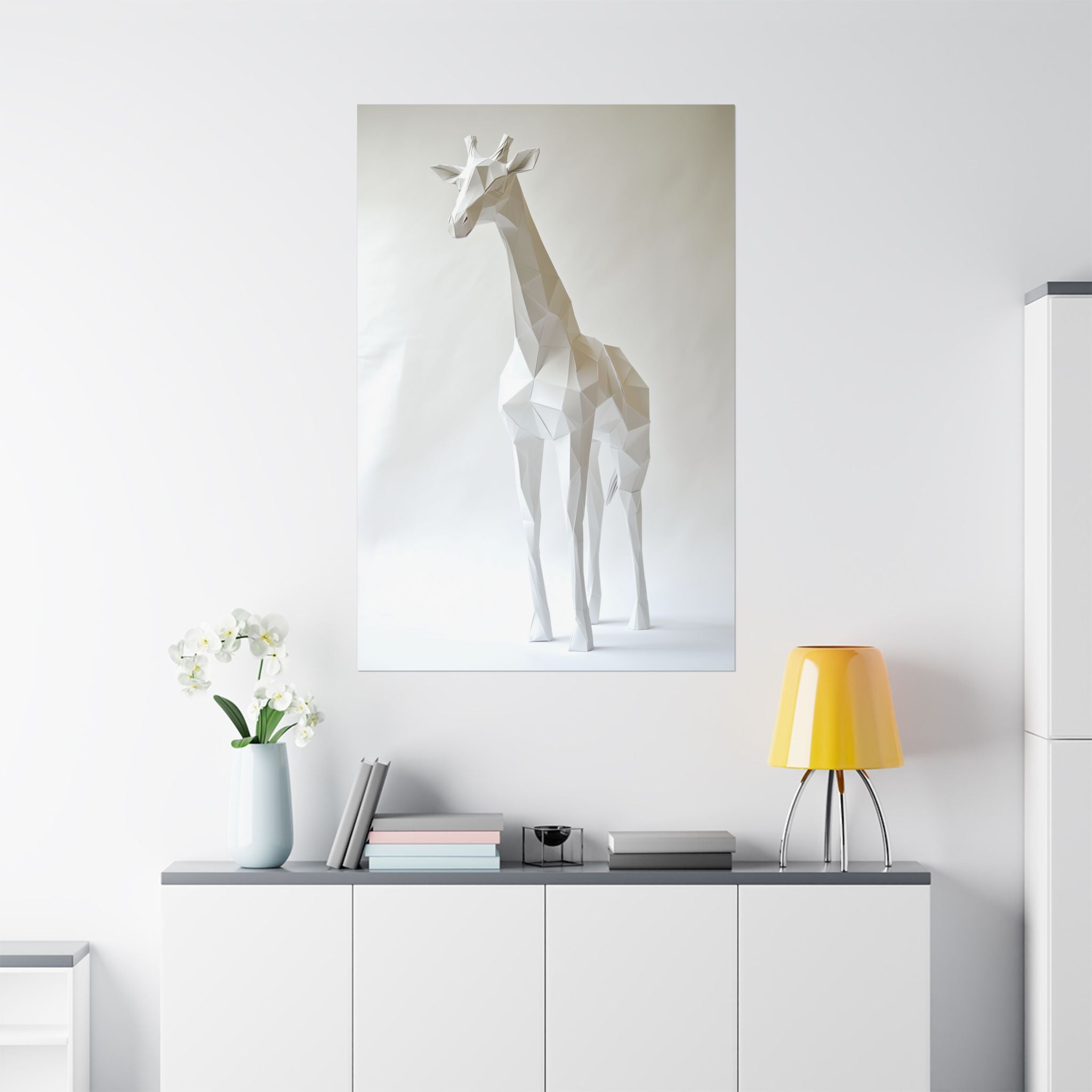 Folded Giraffe Poster