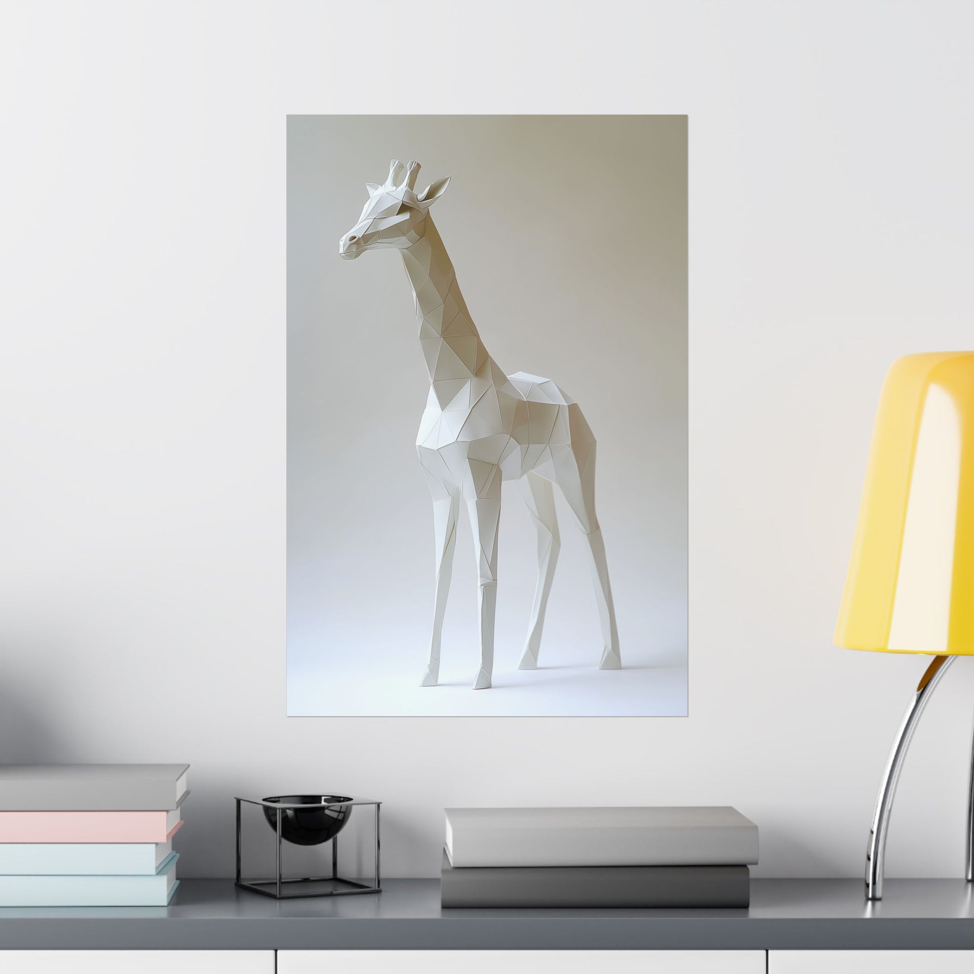 Folded Giraffe Poster