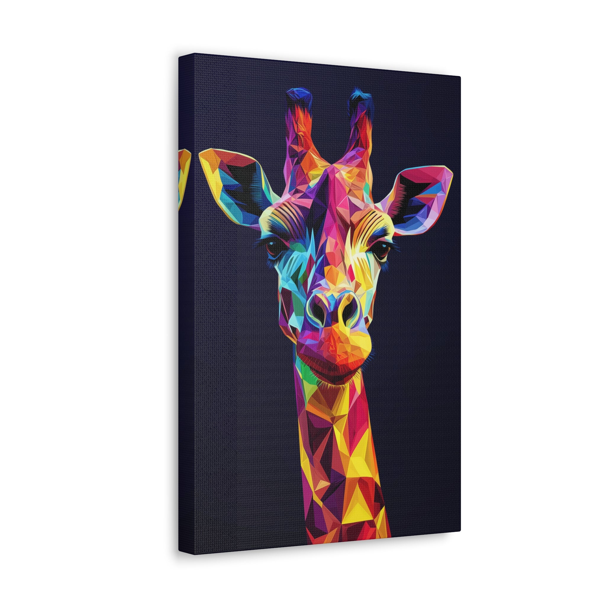 Crystalline Giraffe Canvas Wall Art - SynthFrame