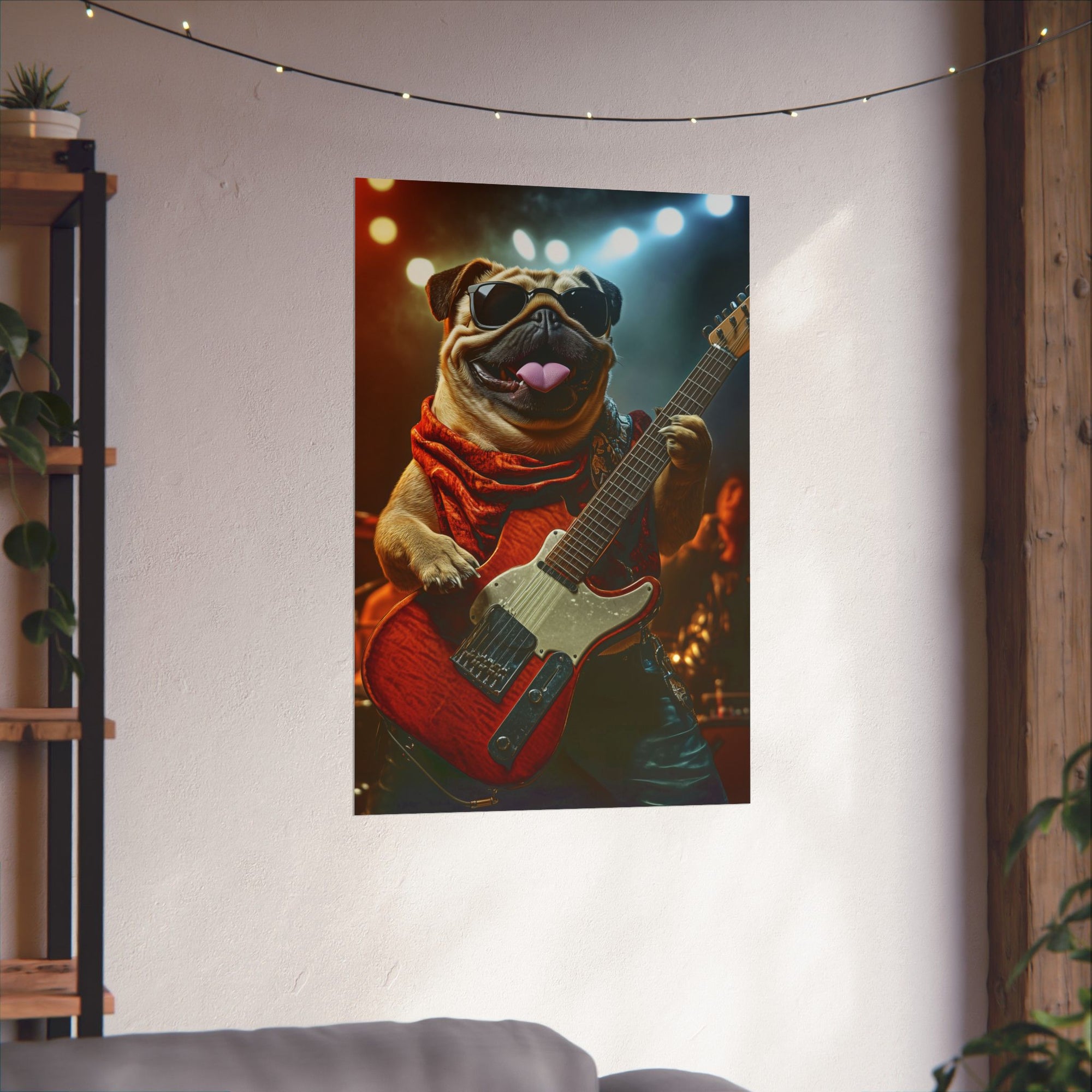 Rockstar Pug Poster