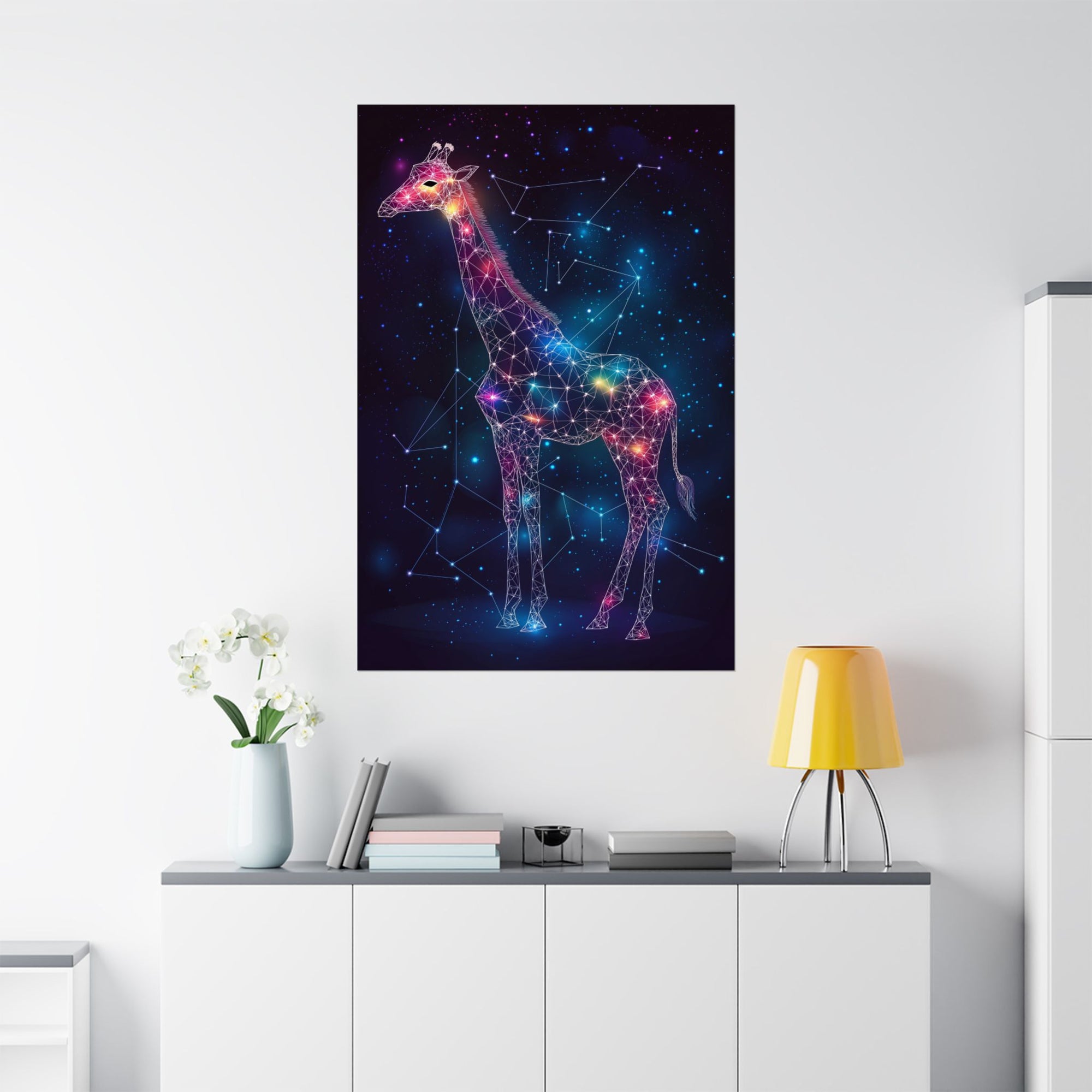 Constellation Giraffe Poster