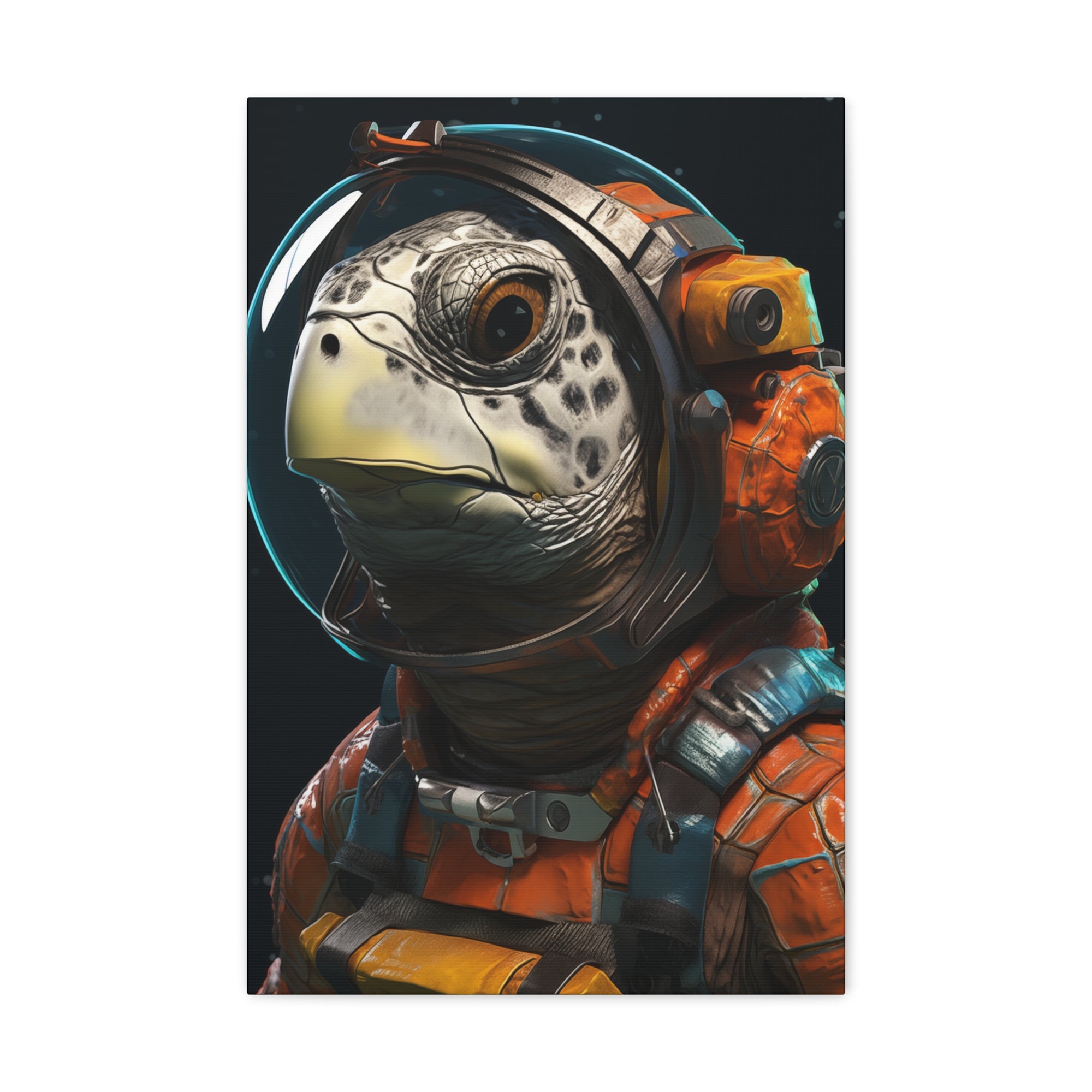 AstroTurtle 2 Canvas Wall Art - SynthFrame