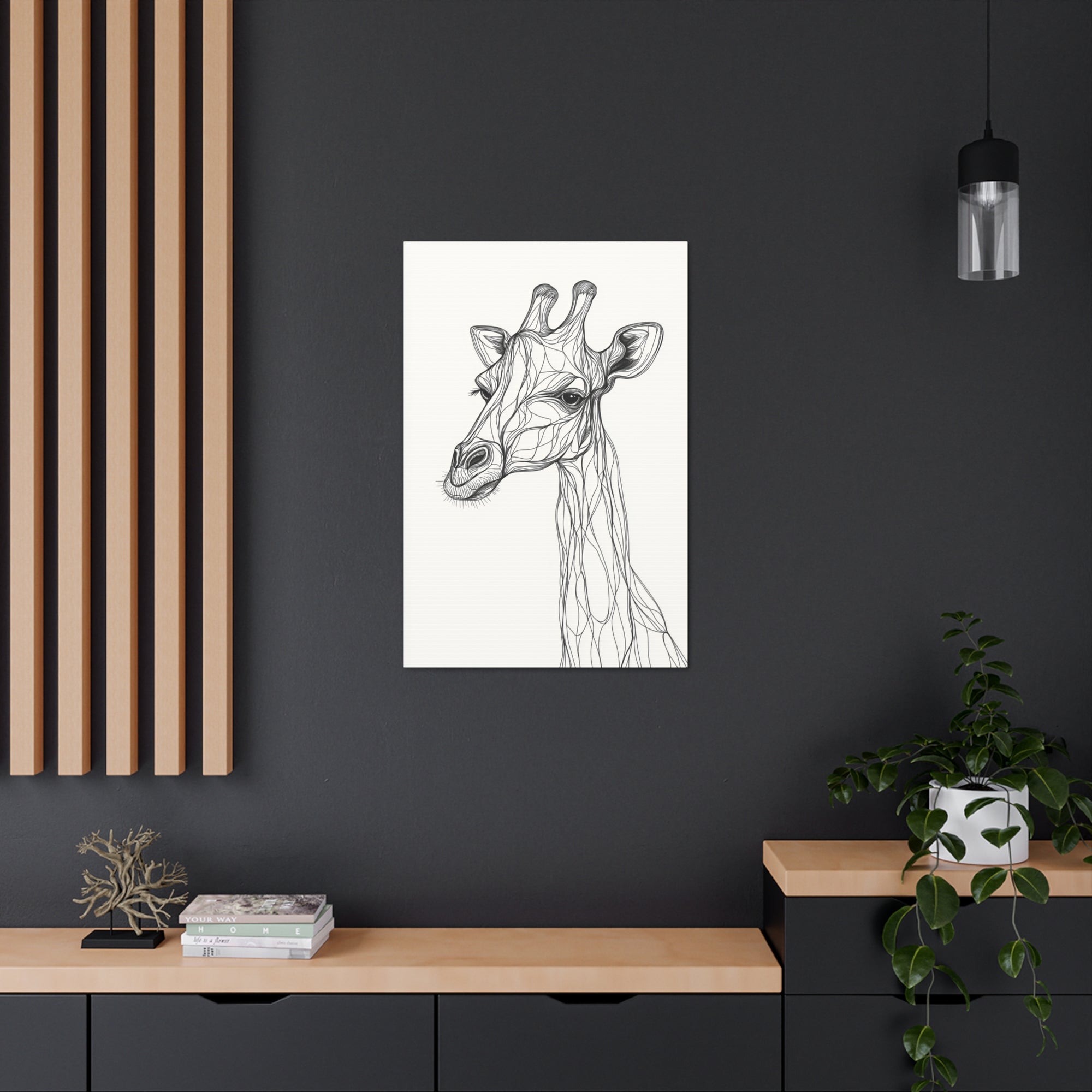 Essence of Giraffe Canvas Wall Art - SynthFrame