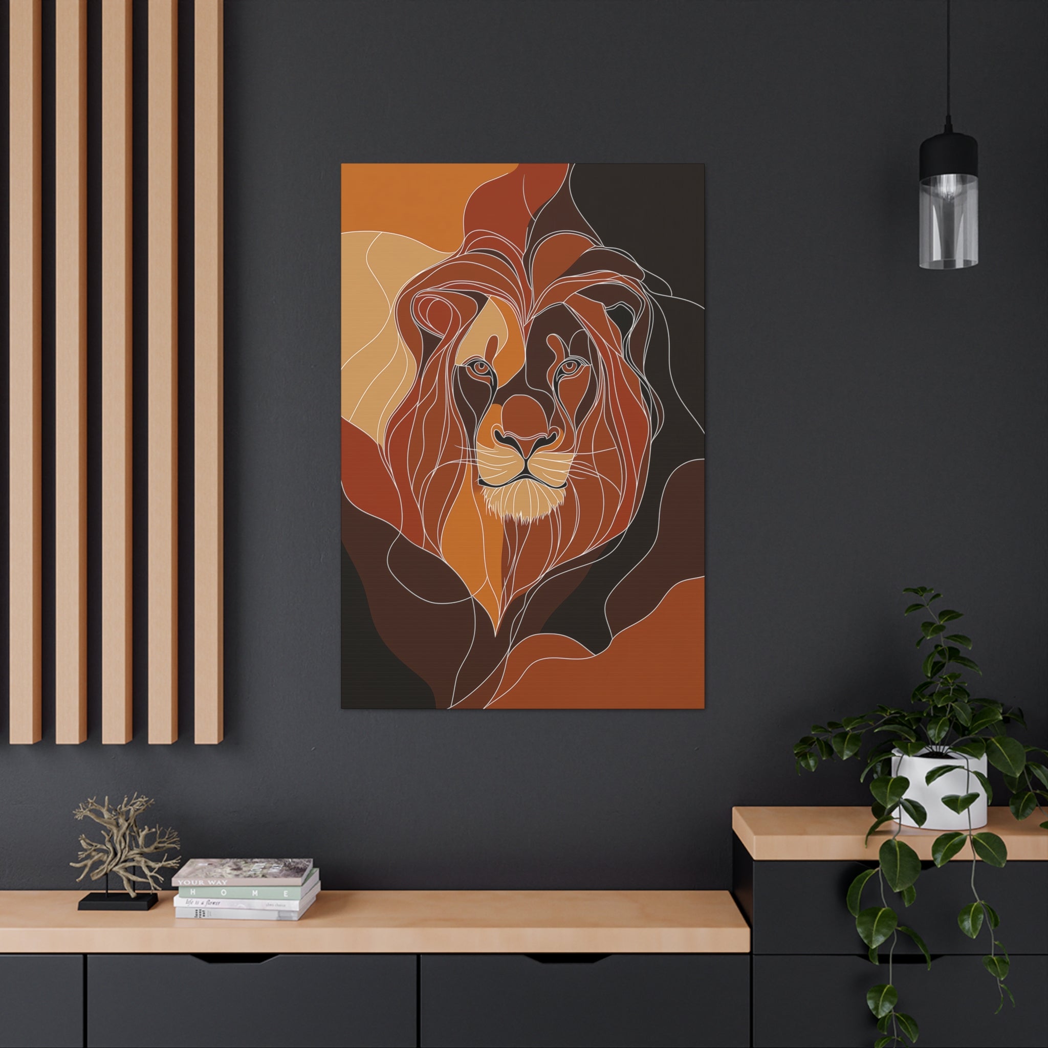 Essence of Lion Canvas Wall Art - SynthFrame