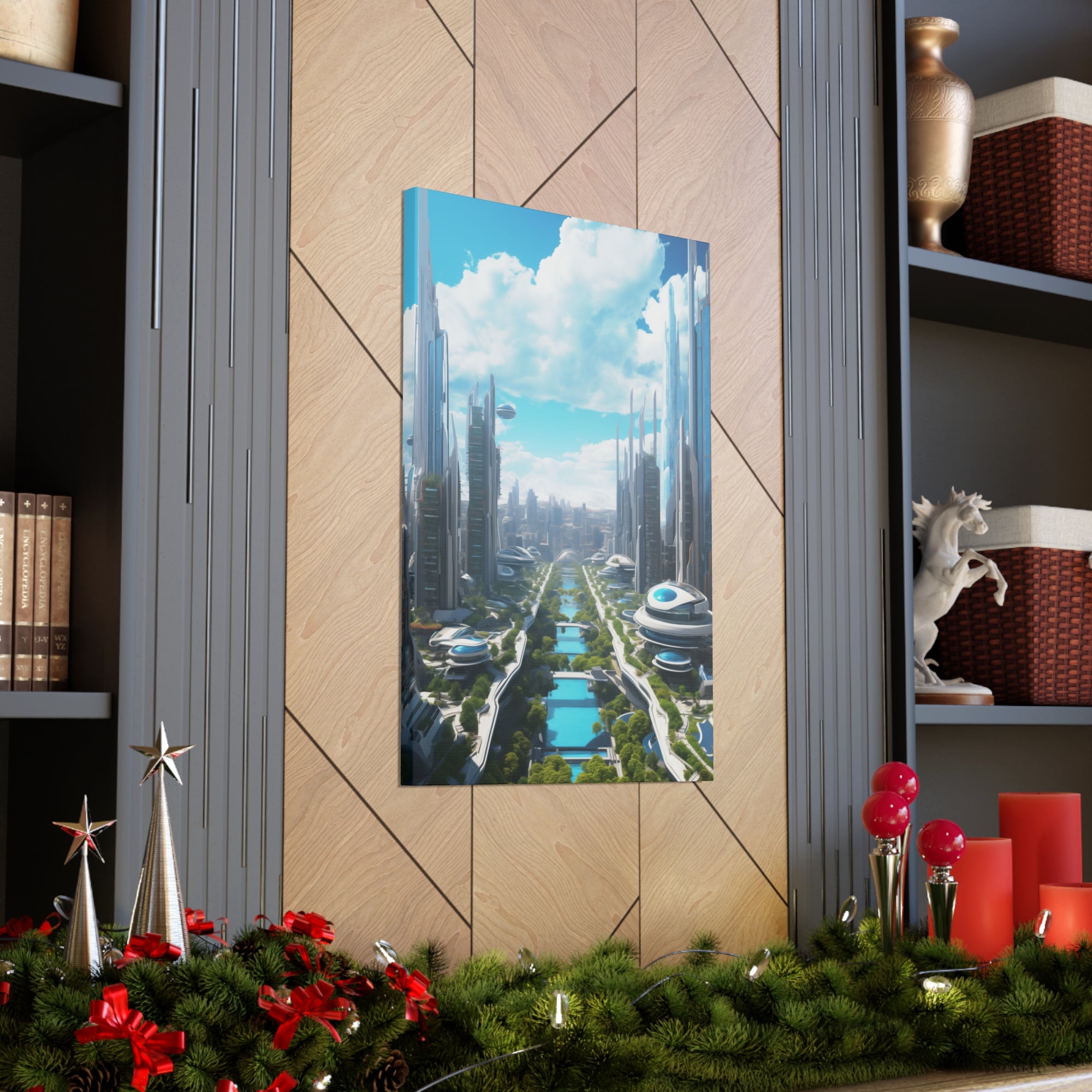 Futuristic Eco City 3 Canvas Wall Art - SynthFrame