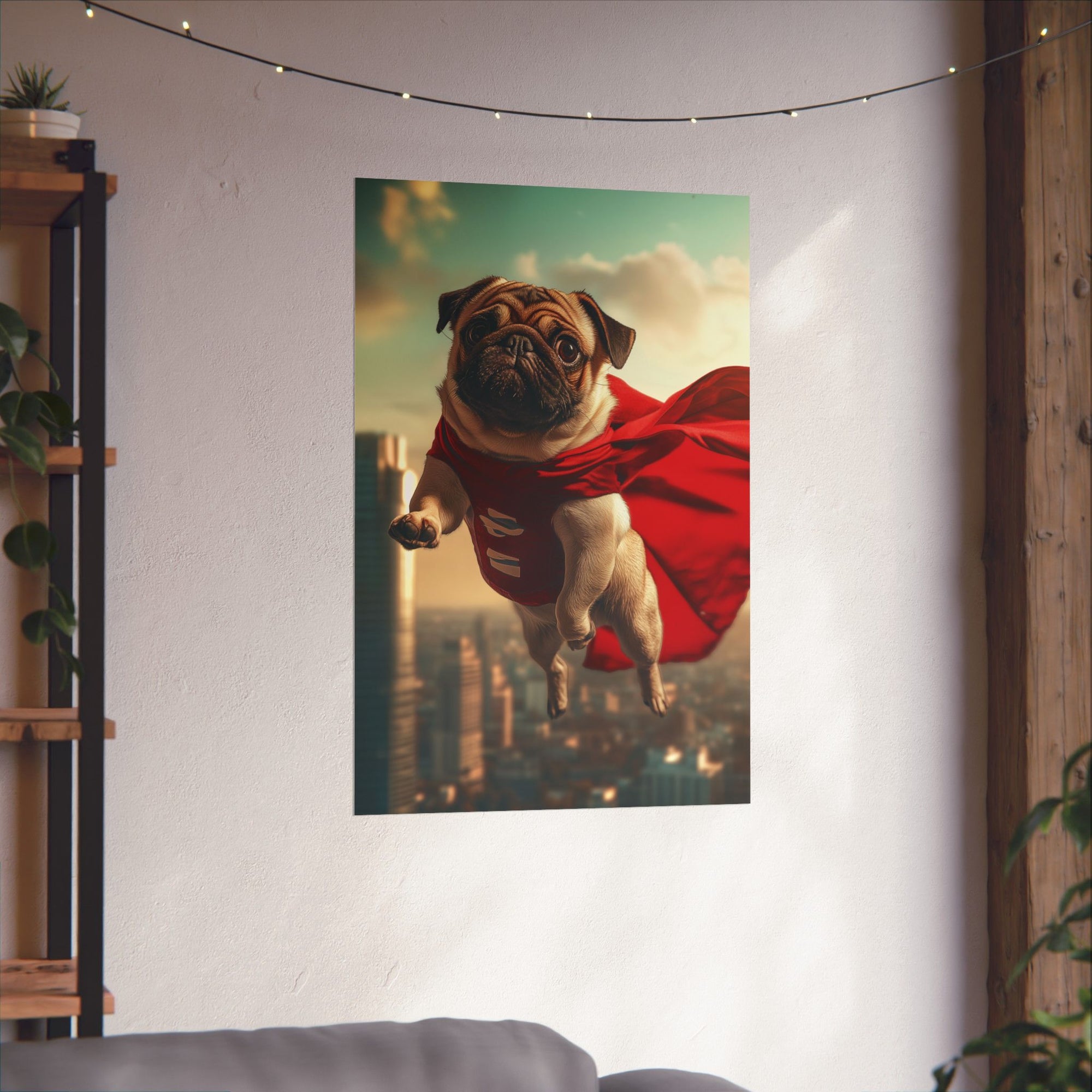 Superhero Pug Poster