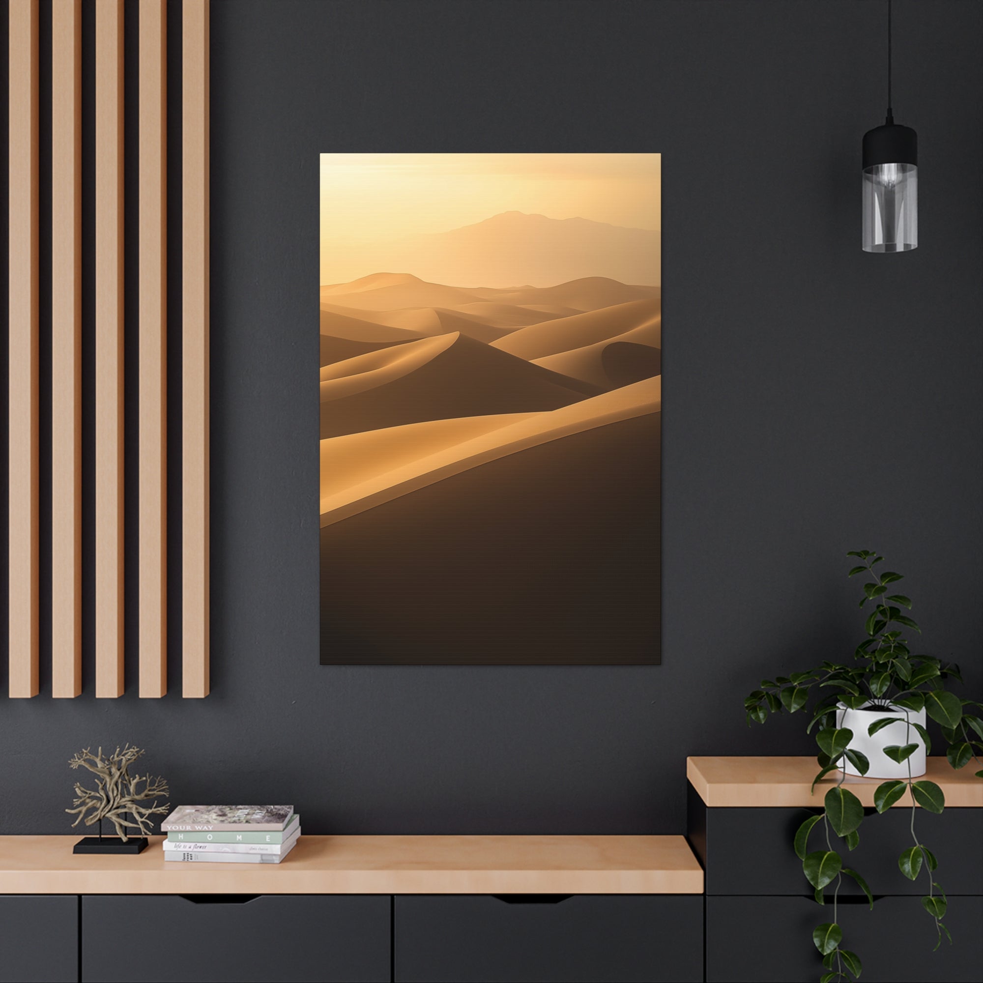 Minimalist Desert Dunes Canvas Wall Art - SynthFrame