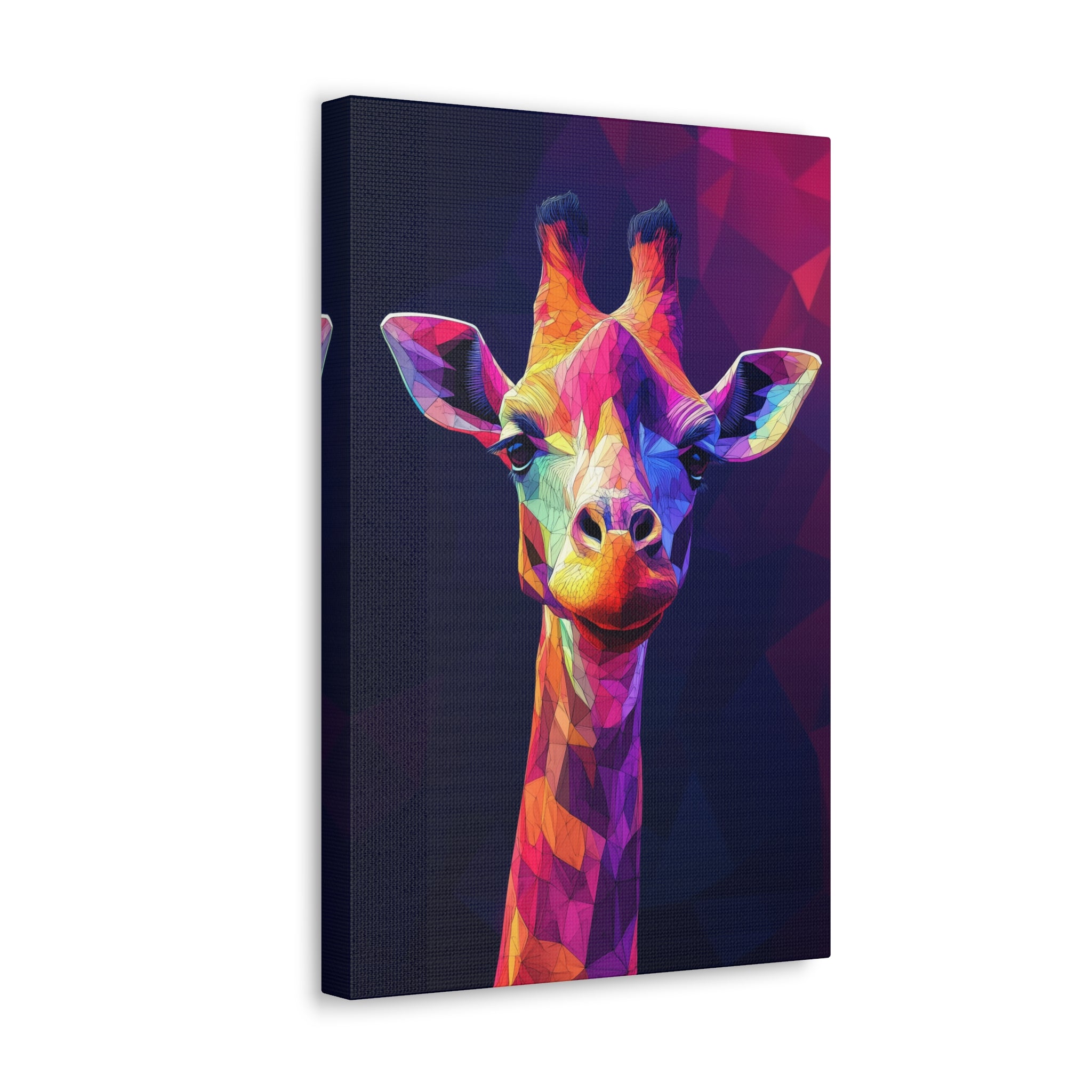 Crystalline Giraffe Canvas Wall Art - SynthFrame