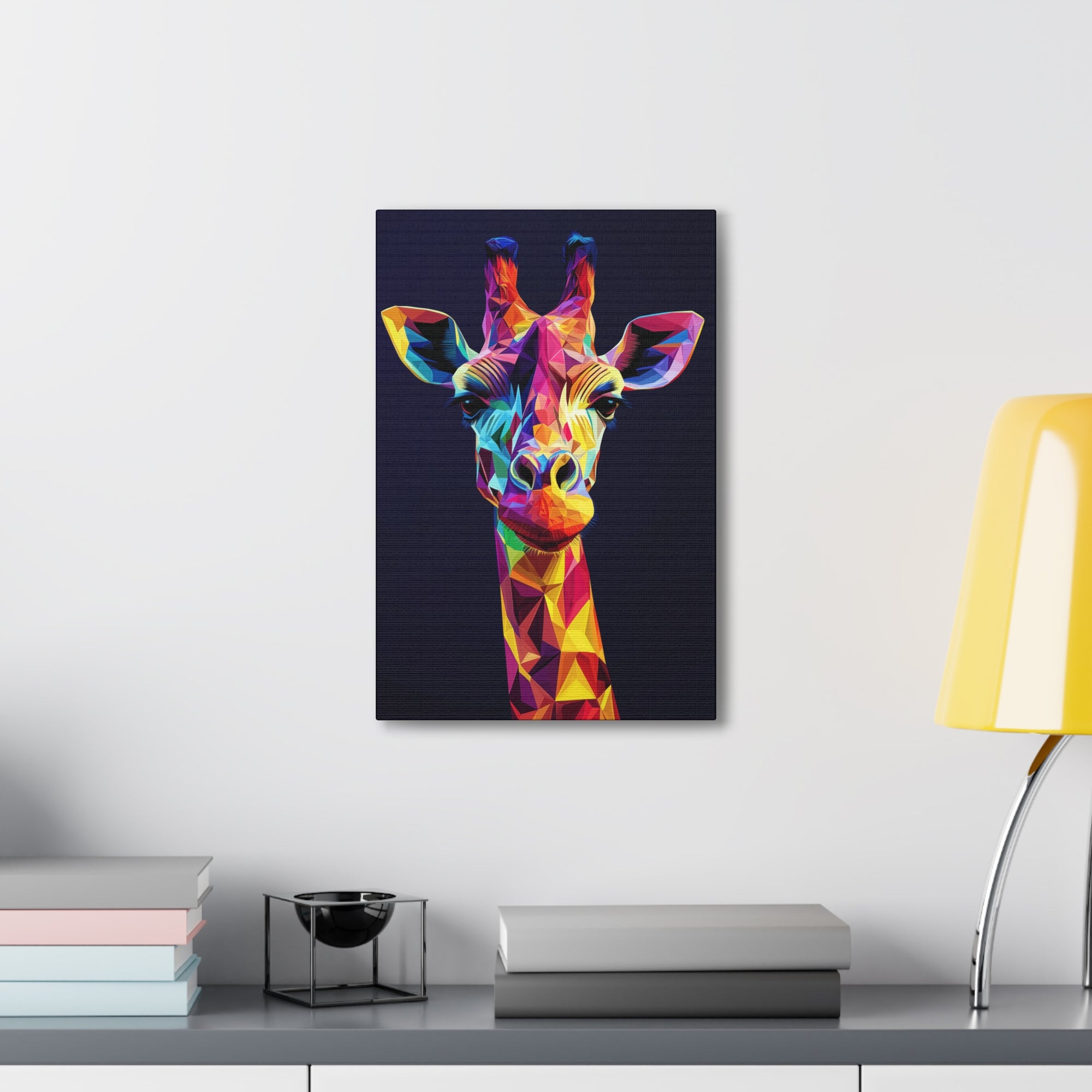 Crystalline Giraffe Canvas Wall Art - SynthFrame