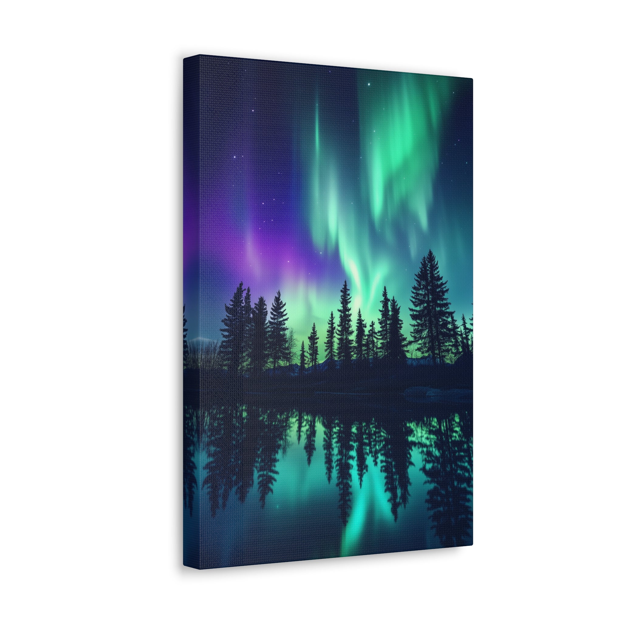 Northern Lights Wonder Canvas Wall Art - SynthFrame