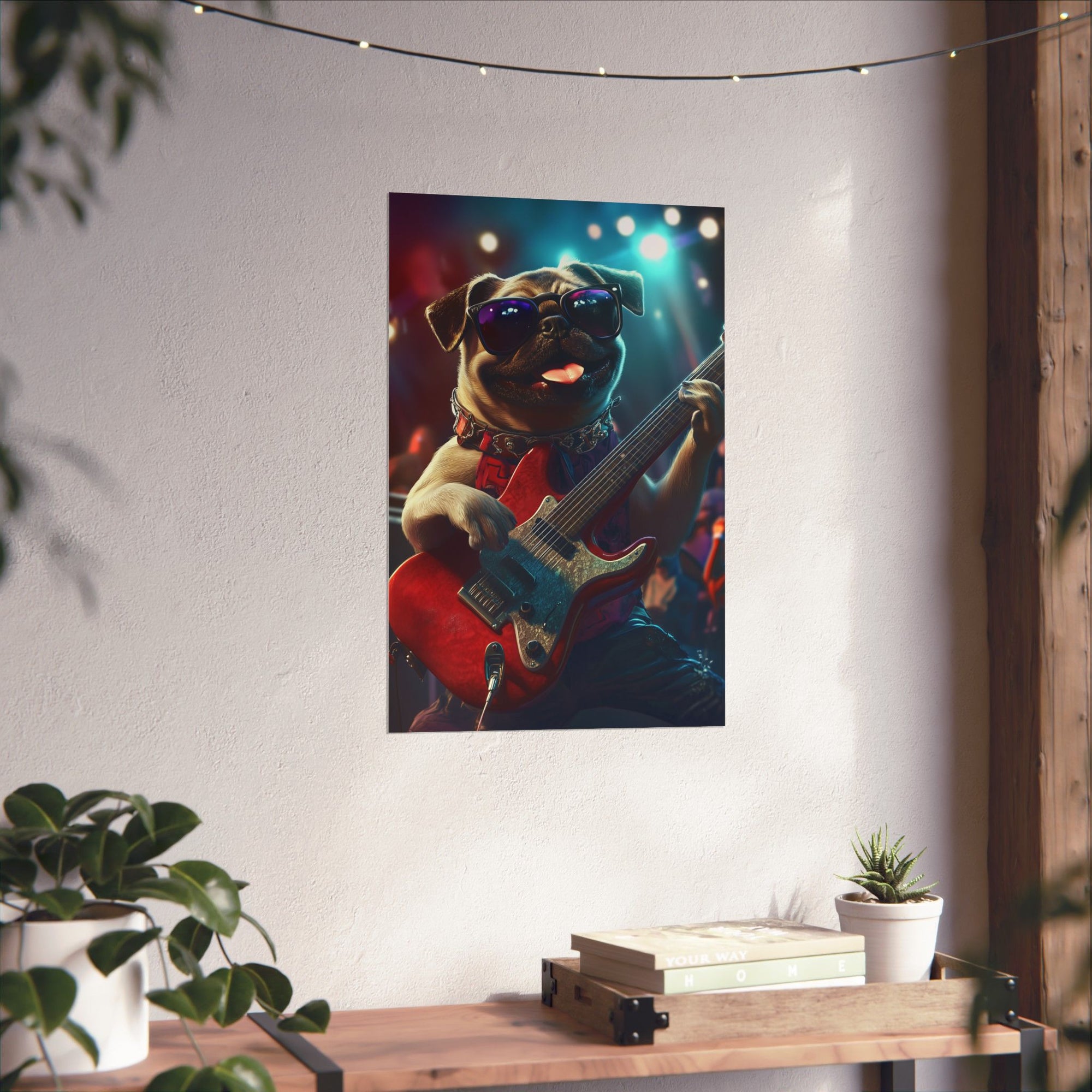 Rockstar Pug Poster