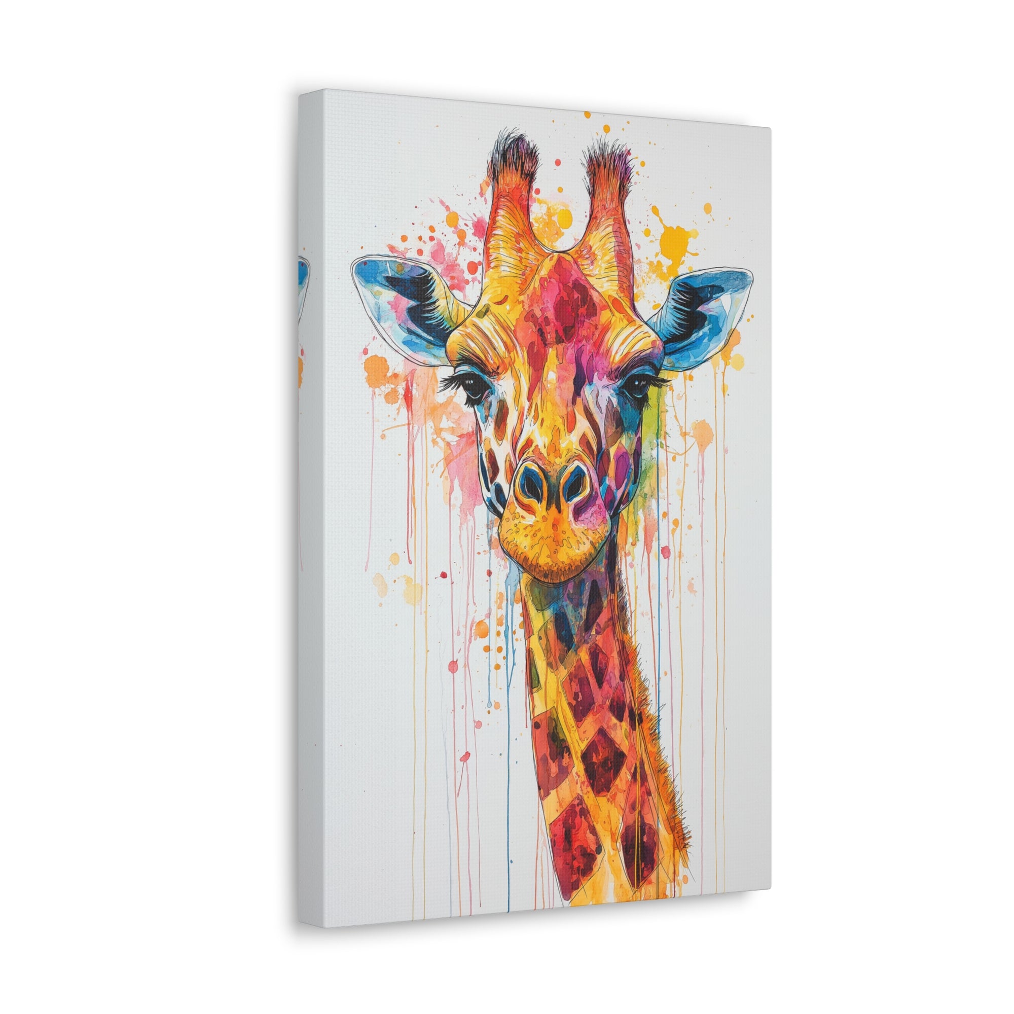 Watercolor Giraffe Canvas Wall Art - SynthFrame