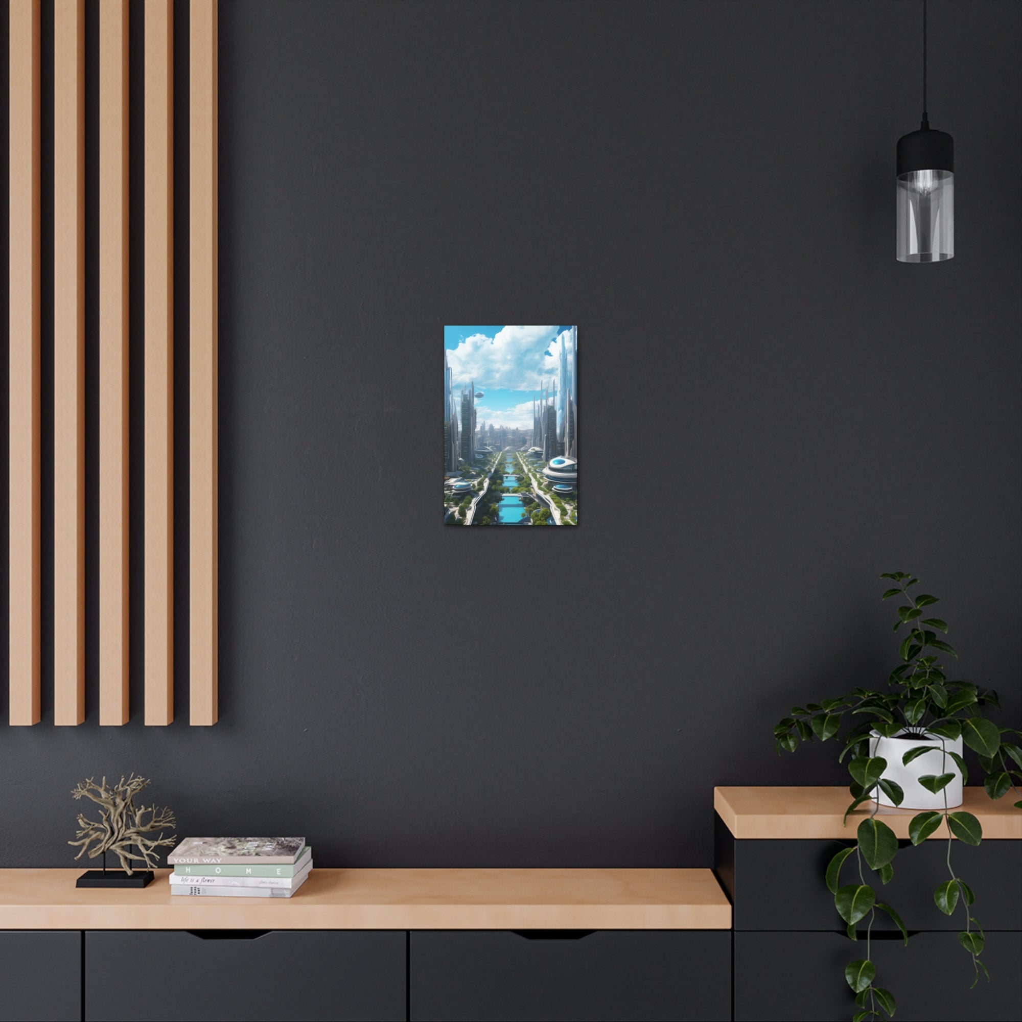 Futuristic Eco City 3 Canvas Wall Art - SynthFrame