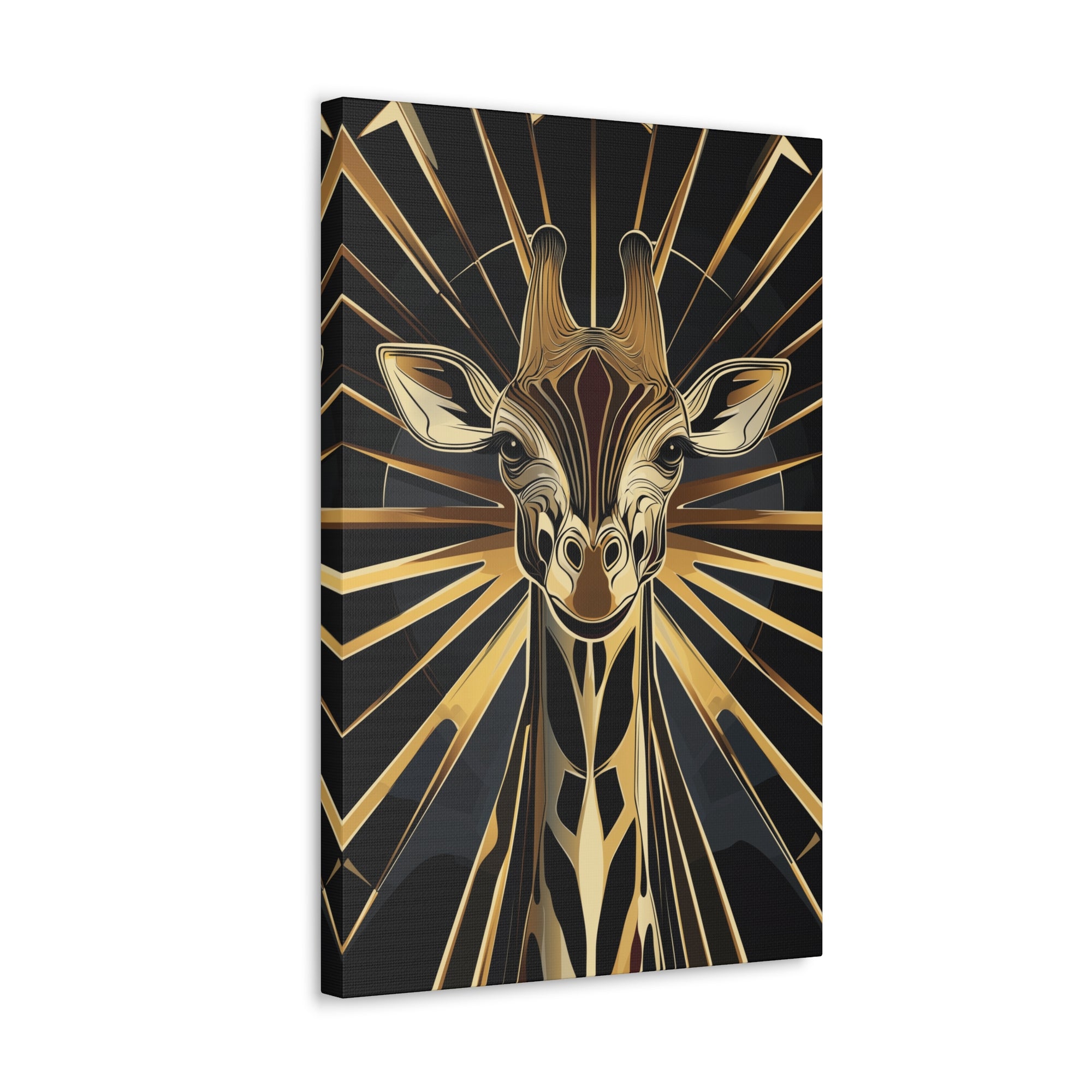 Gilded Giraffe Canvas Wall Art - SynthFrame