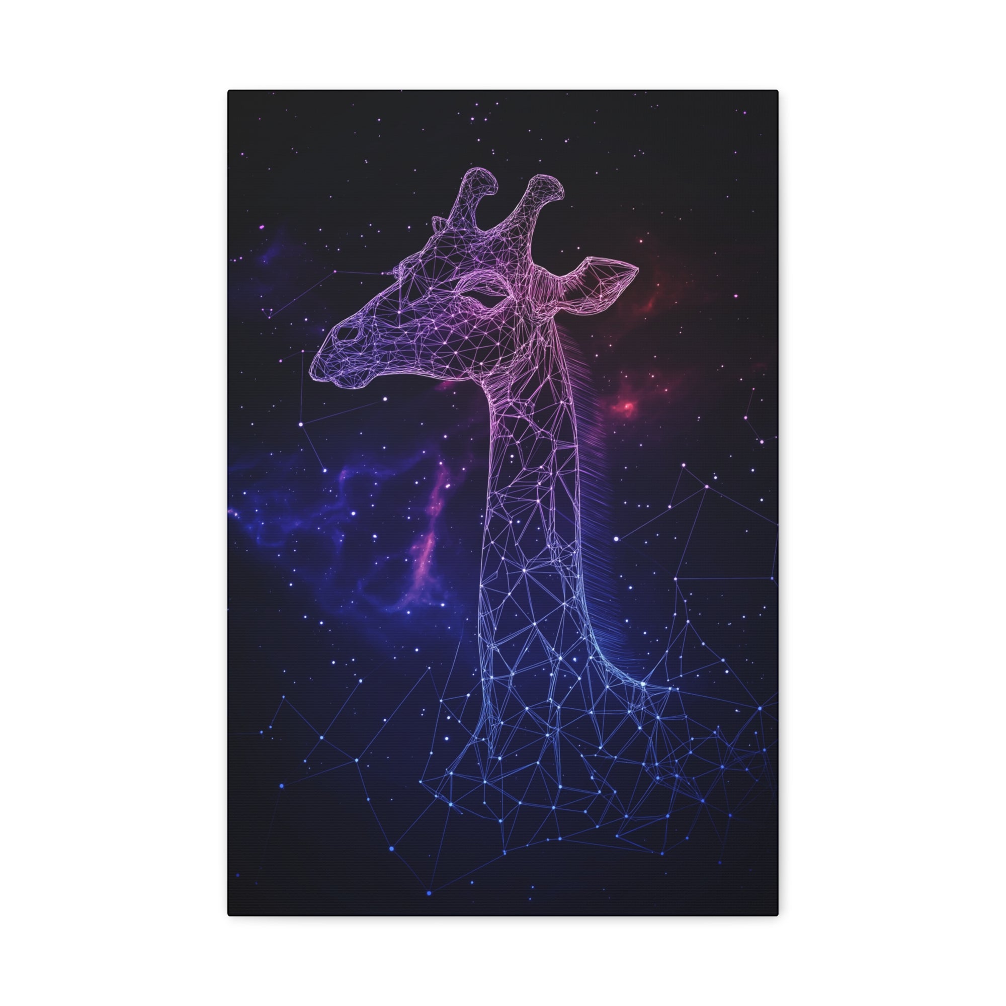 Constellation Giraffe Canvas Wall Art - SynthFrame