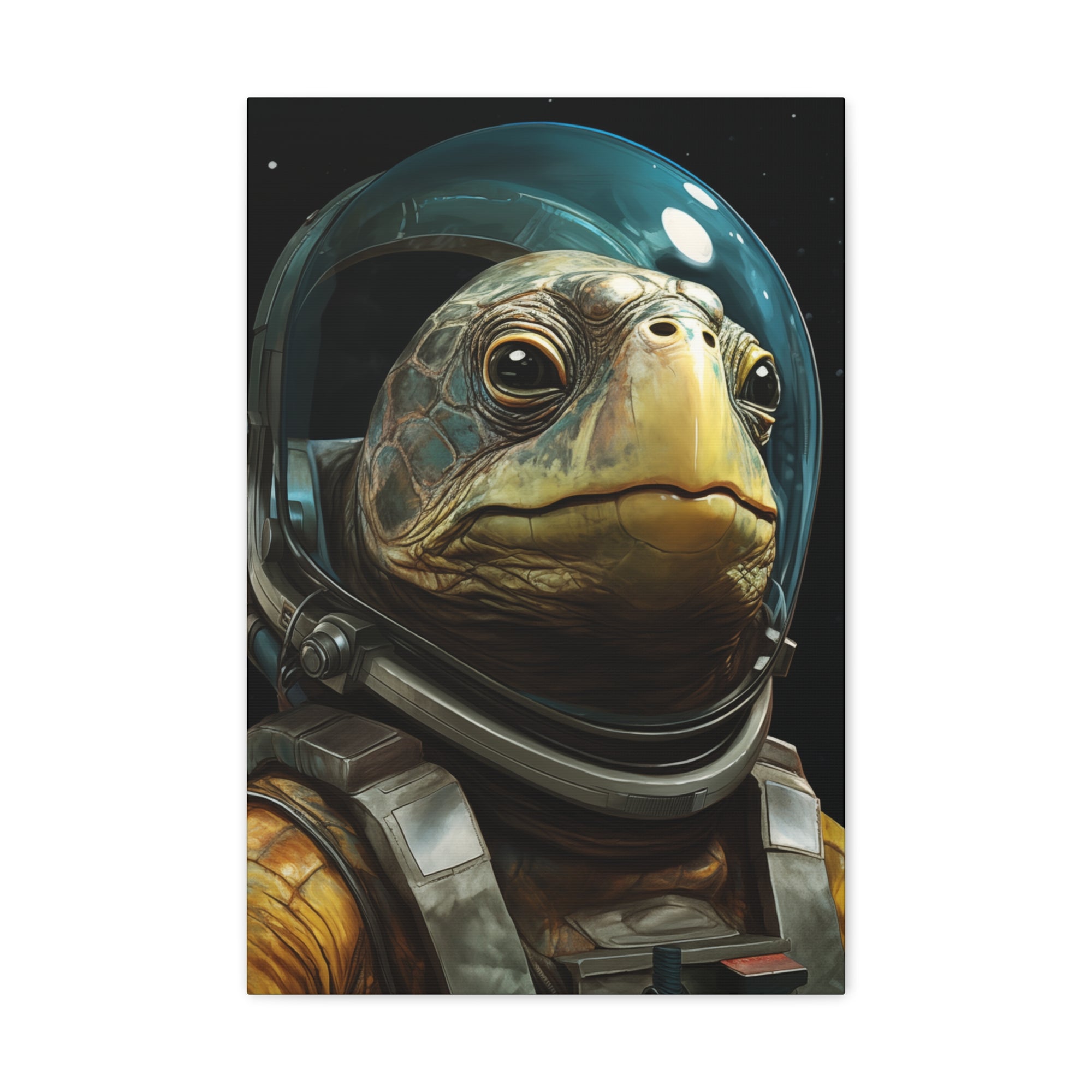 AstroTurtle 1 Canvas Wall Art - SynthFrame