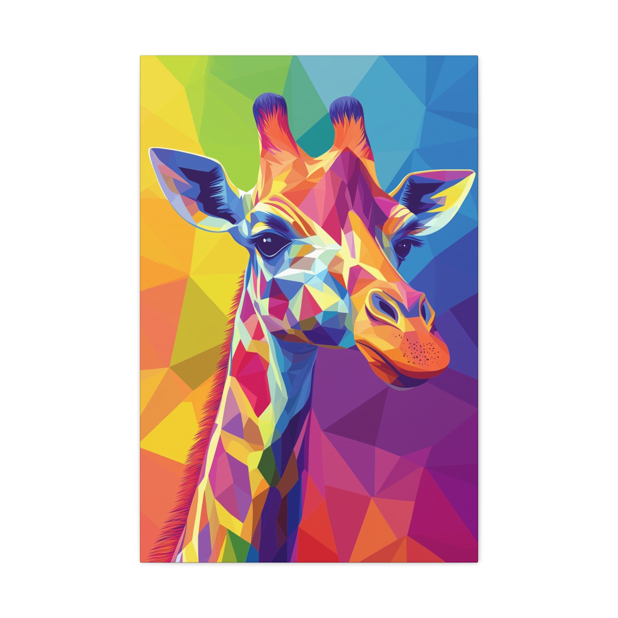 Crystalline Giraffe Canvas Wall Art - SynthFrame