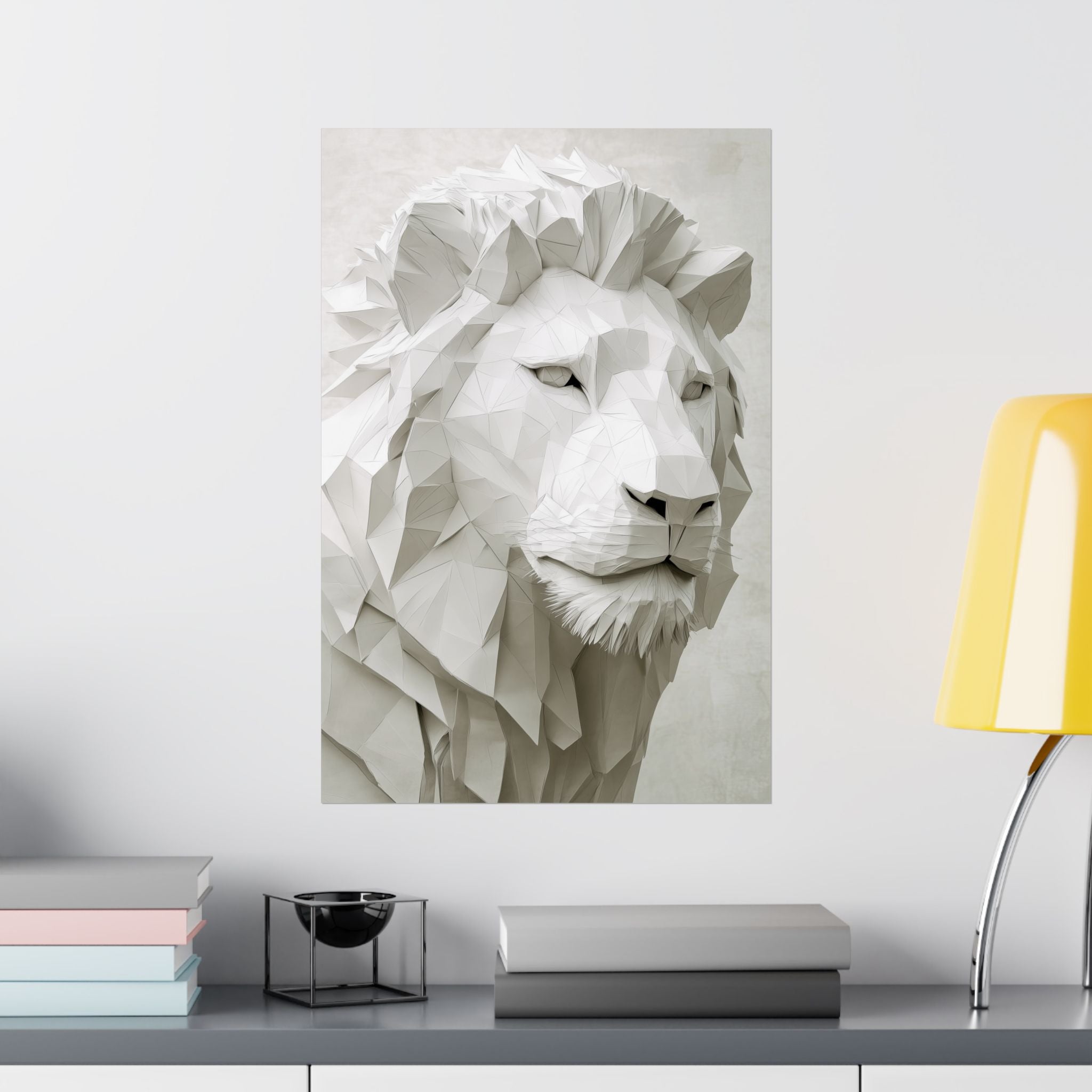 Folded Lion Poster