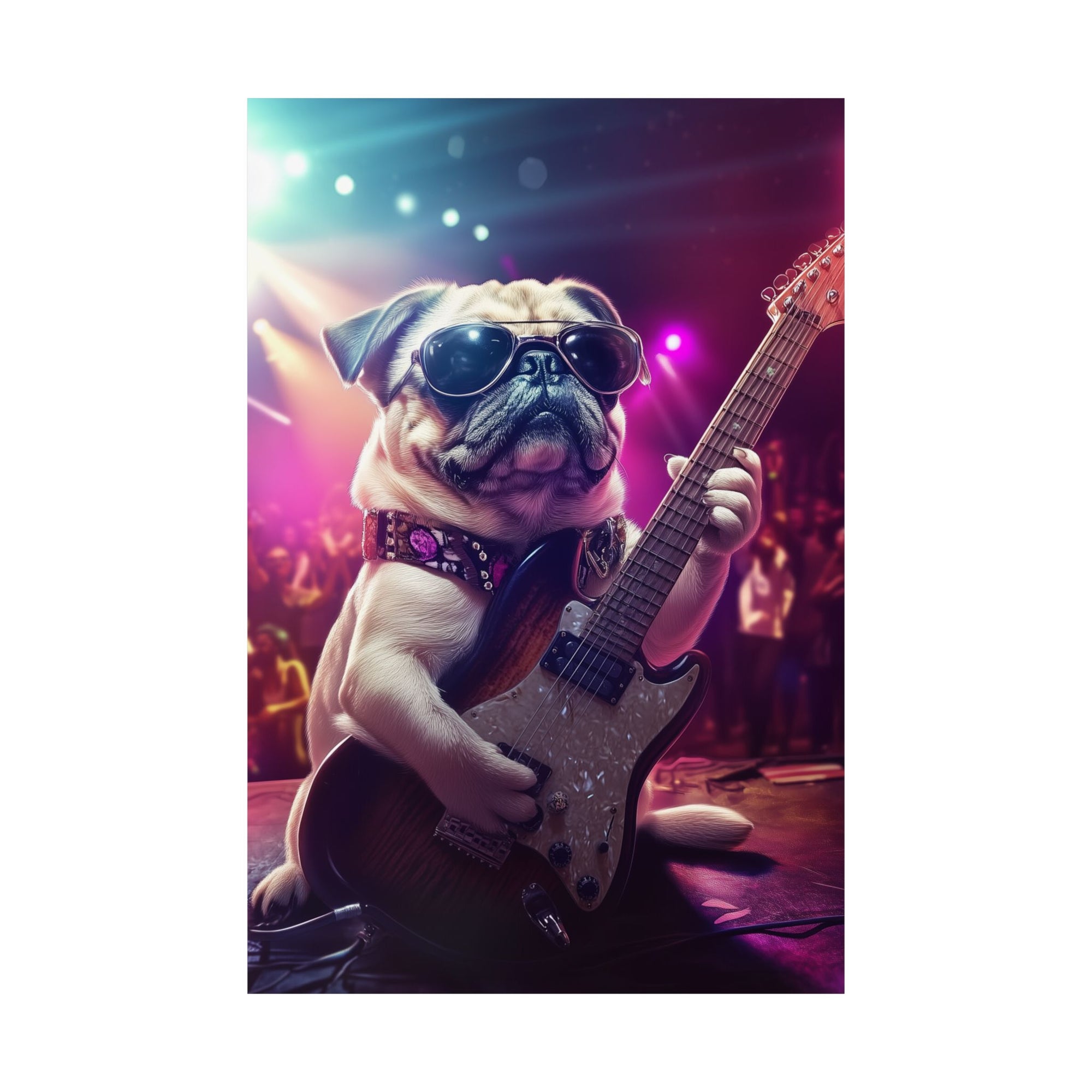 Rockstar Pug Poster