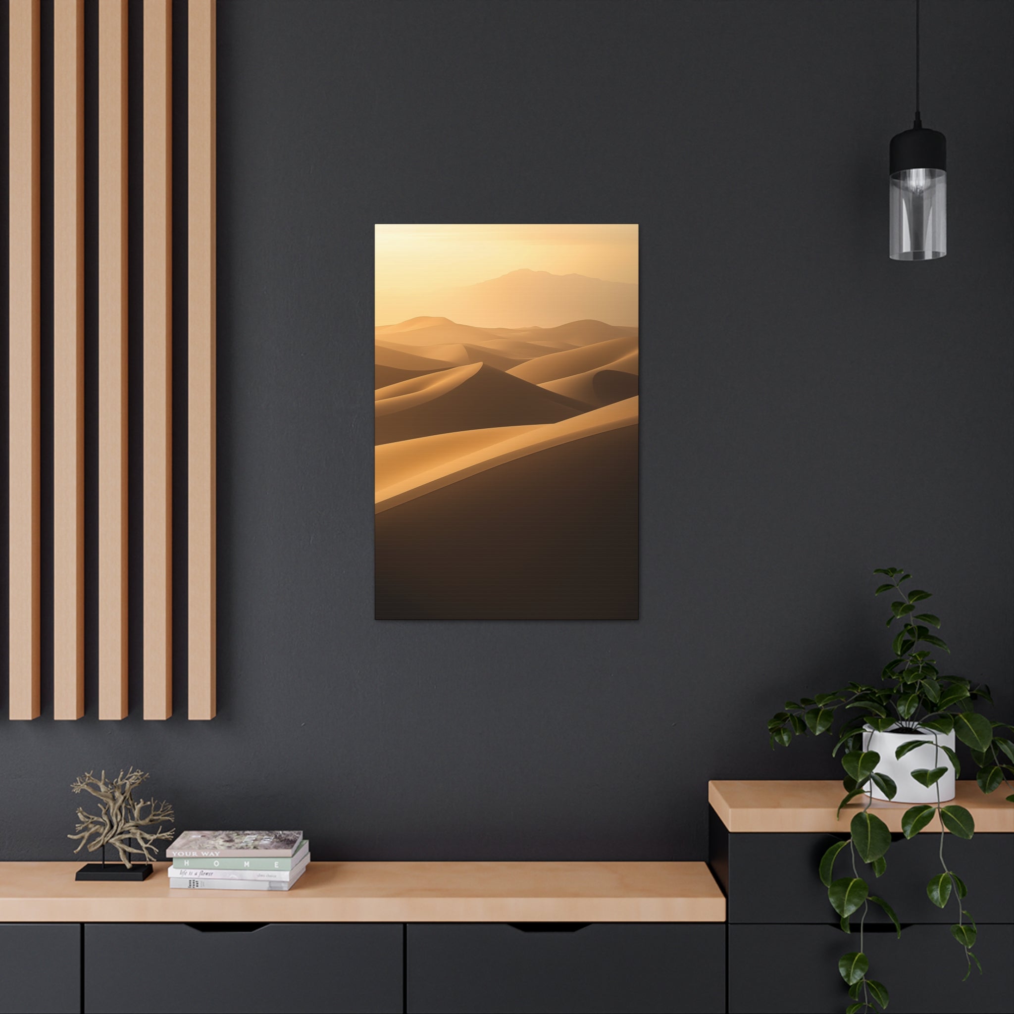 Minimalist Desert Dunes Canvas Wall Art - SynthFrame