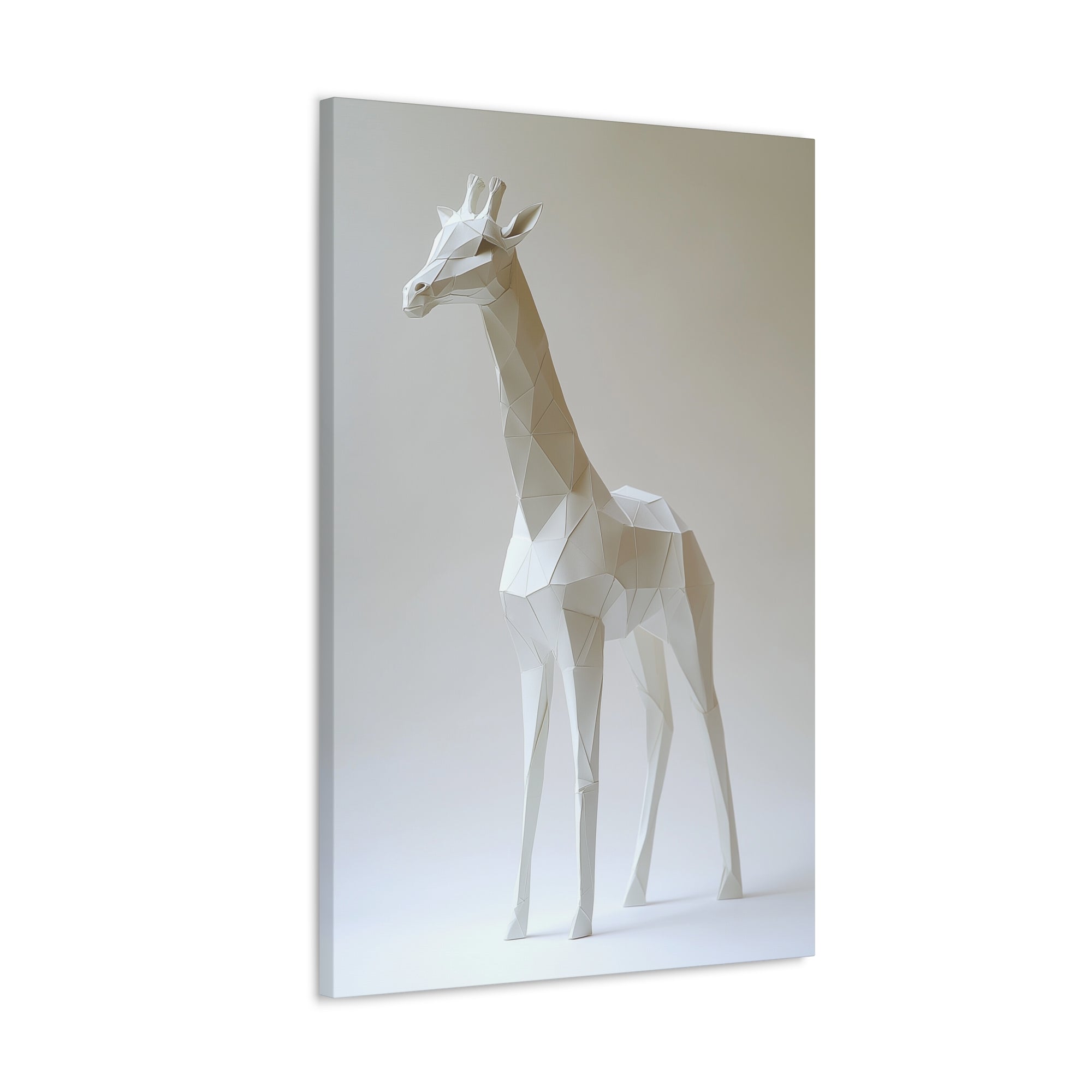 Folded Giraffe Canvas Wall Art - SynthFrame