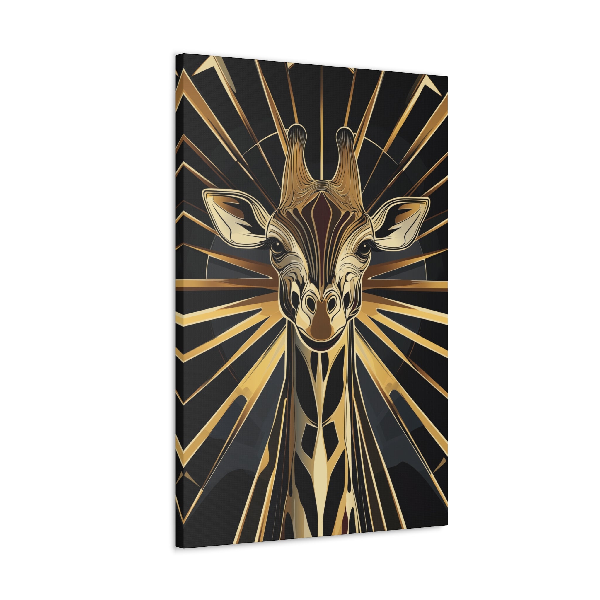 Gilded Giraffe Canvas Wall Art - SynthFrame