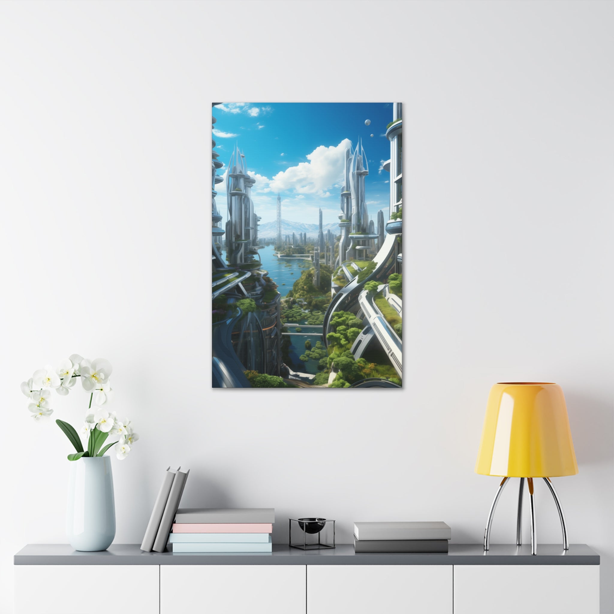 Futuristic Eco City 9 Canvas Wall Art - SynthFrame