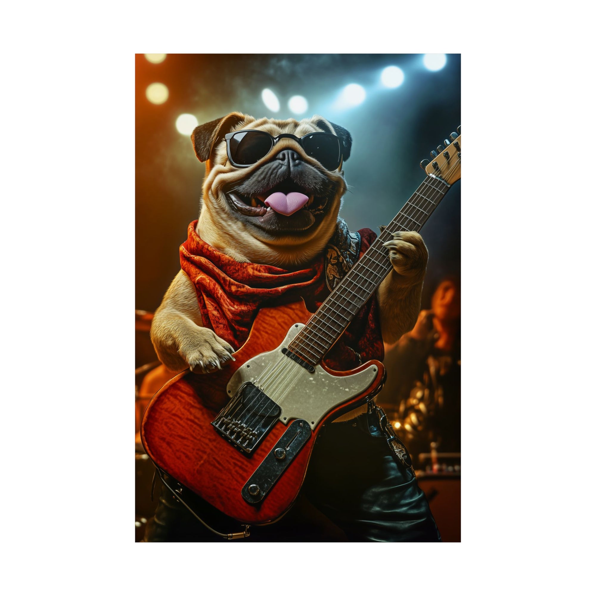 Rockstar Pug Poster