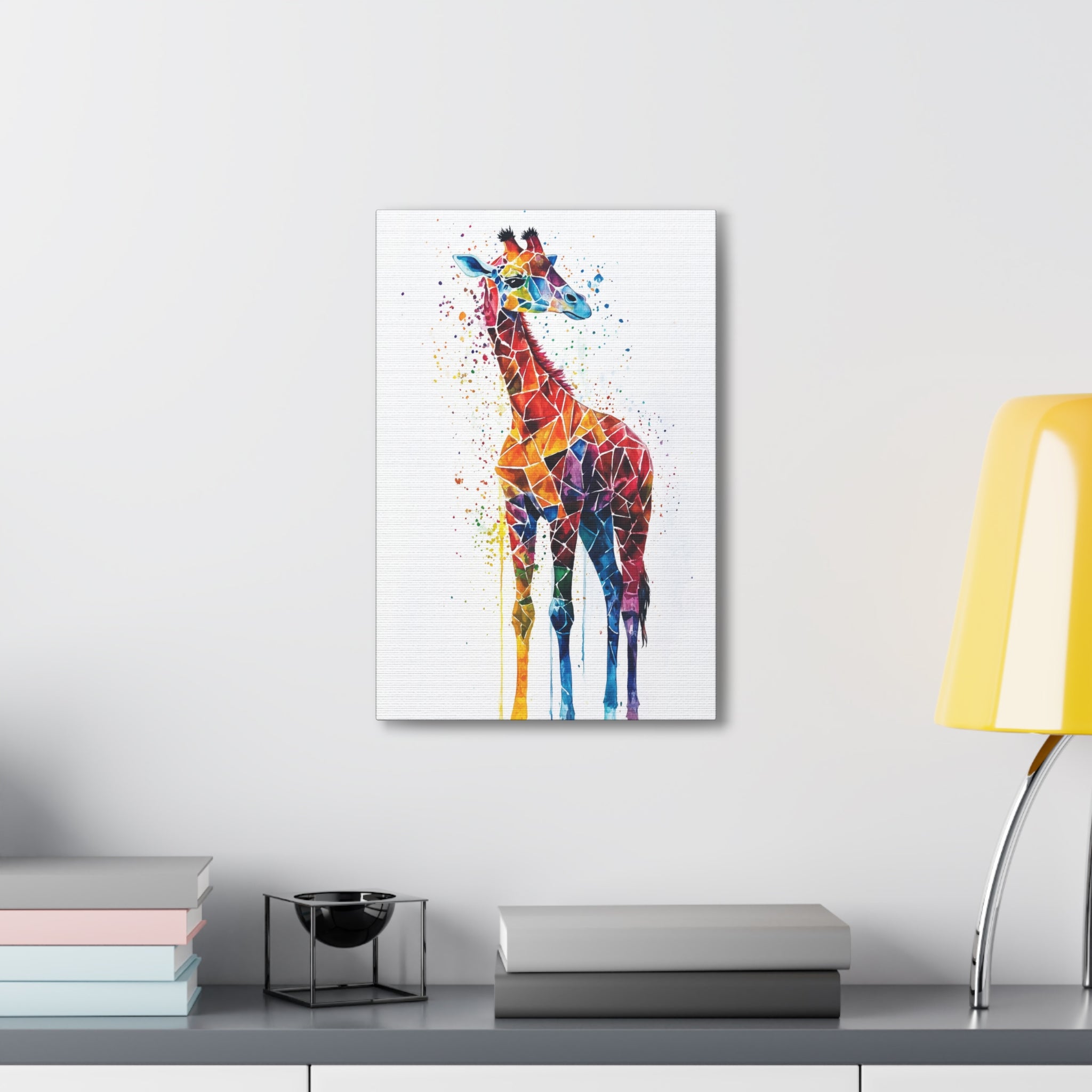 Watercolor Giraffe Canvas Wall Art - SynthFrame