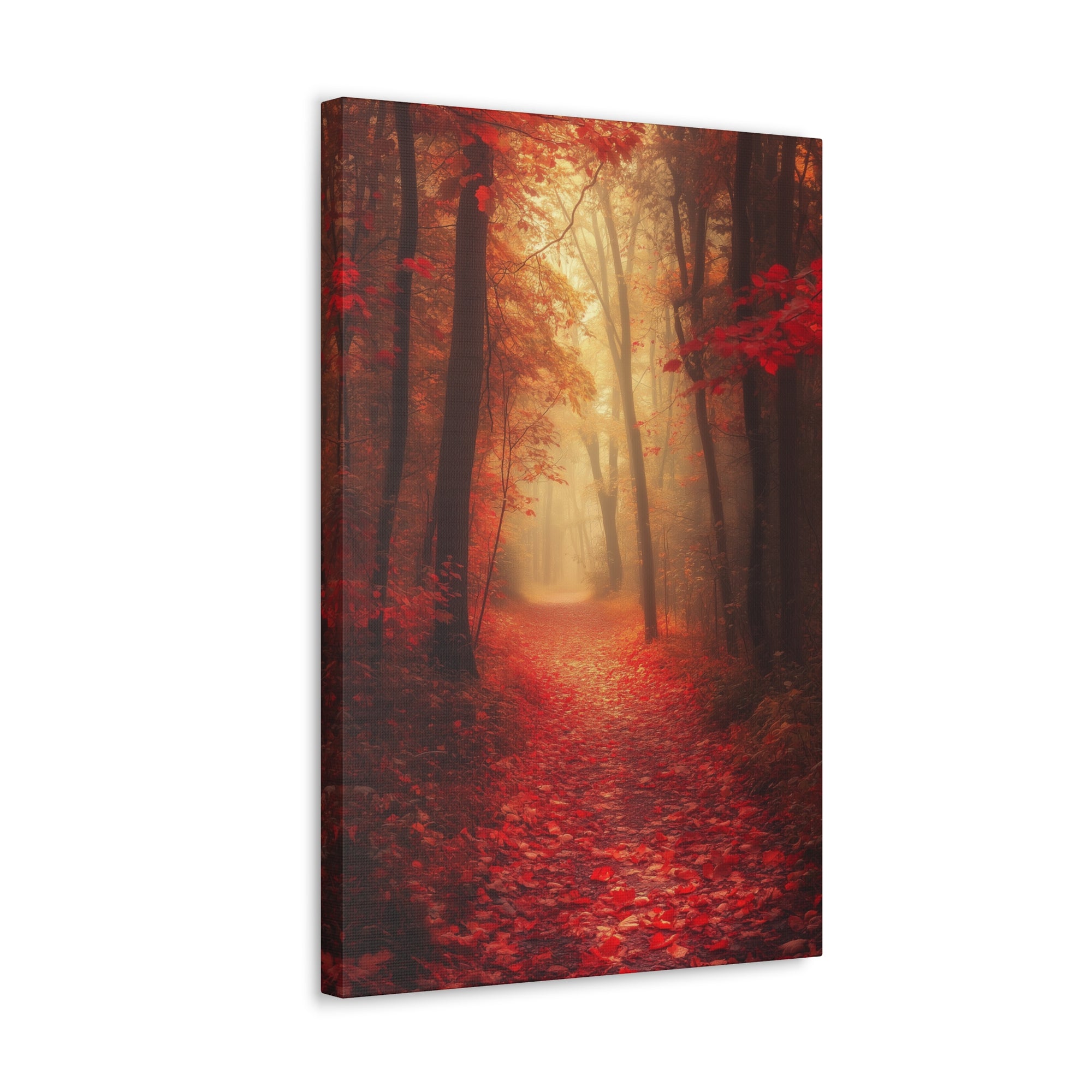 Autumn Forest Path Canvas Wall Art - SynthFrame