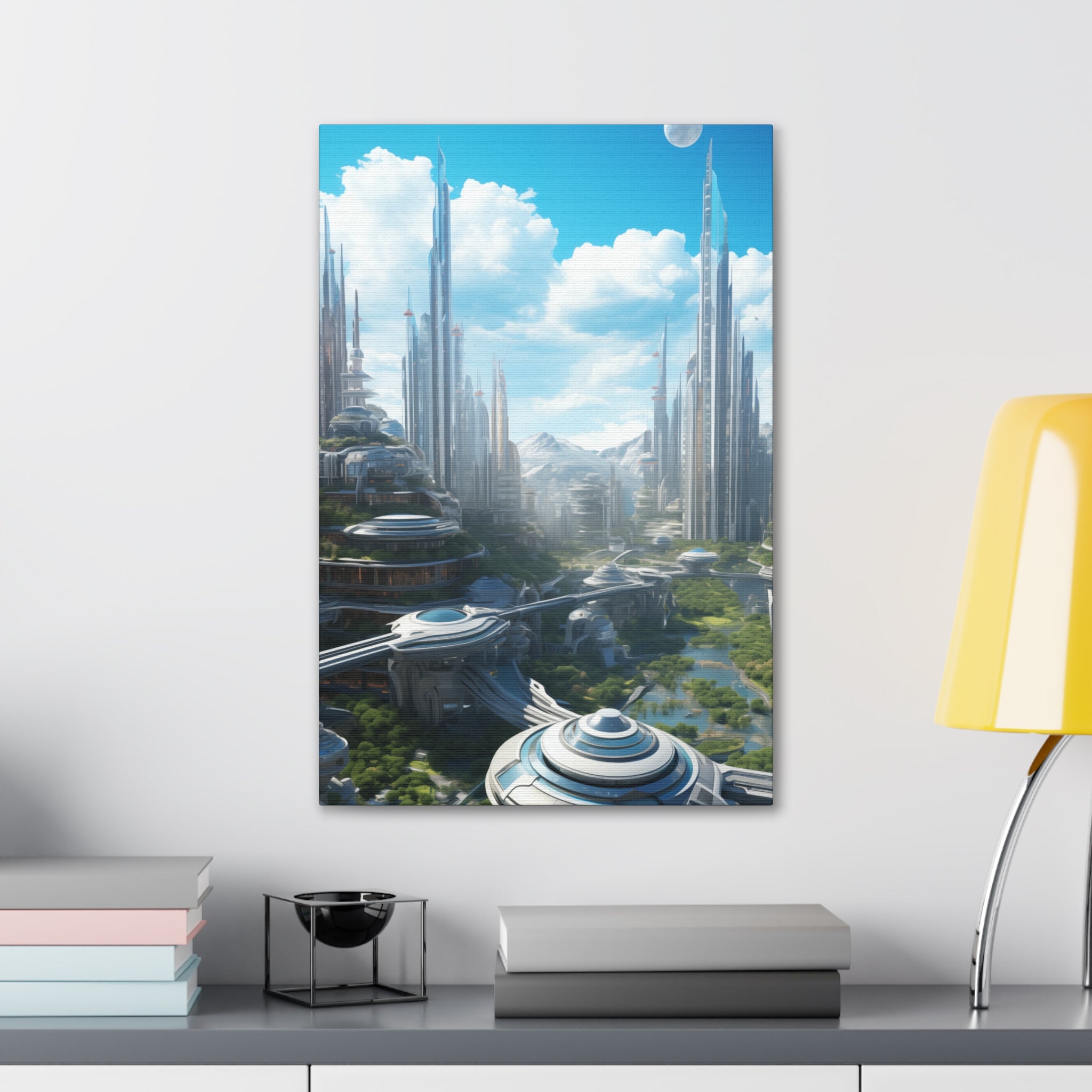 Futuristic Eco City 6 Canvas Wall Art - SynthFrame